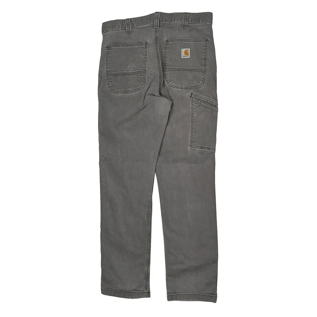 Carhartt Carpenter Trousers - 32W 32L Grey Cotton Refurbished - Thrifted (note: this is a term often used to describe second- refurbished available on Cerqular