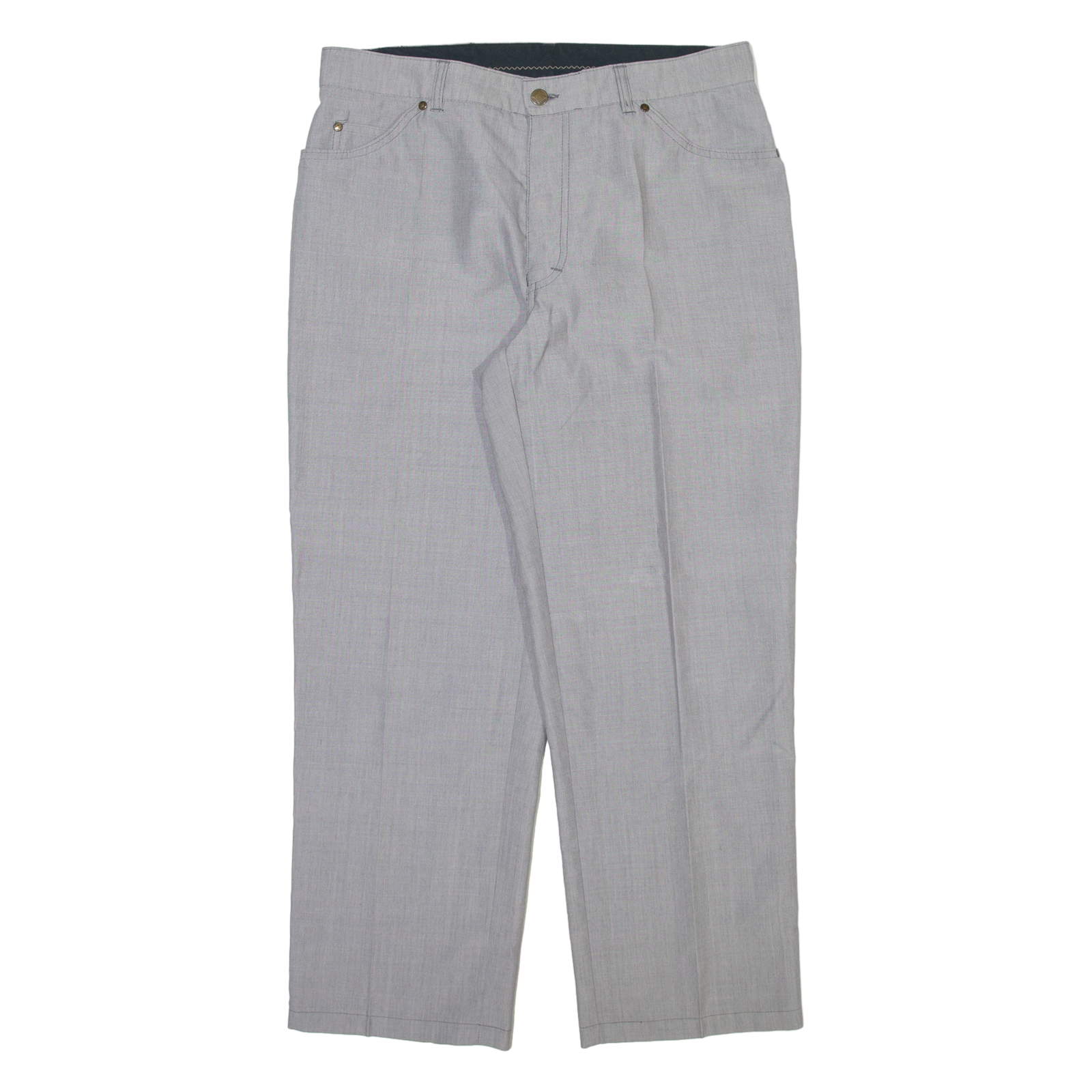 CLUB OF COMFORT Mens Trousers Grey Relaxed Tapered Wool W33 L28 Refurbished - N/A refurbished available on Cerqular