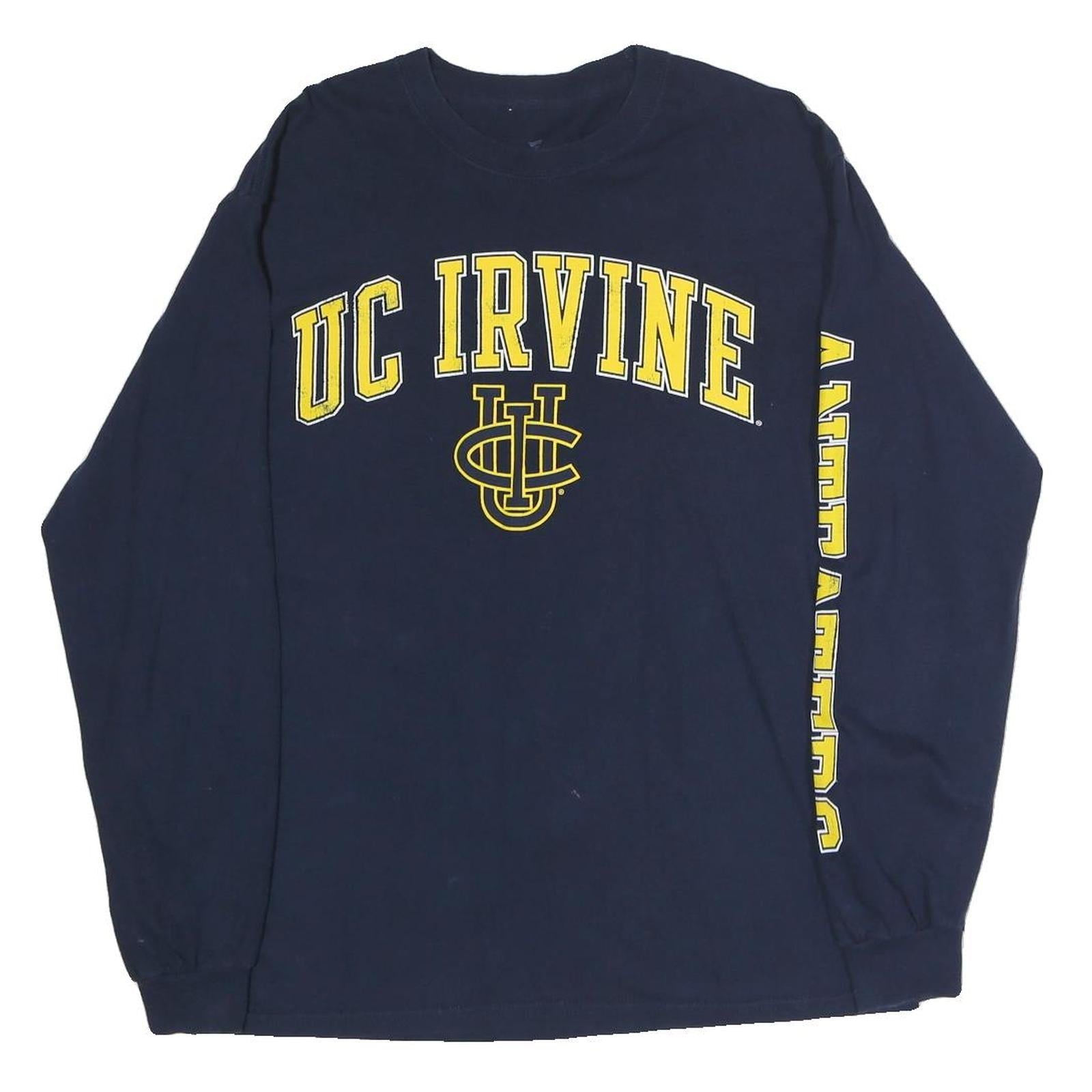 FANATICS Mens Navy Blue UC Irvine Long Sleeve Crew Neck Cotton T-Shirt M Refurbished - N/A refurbished available on Cerqular