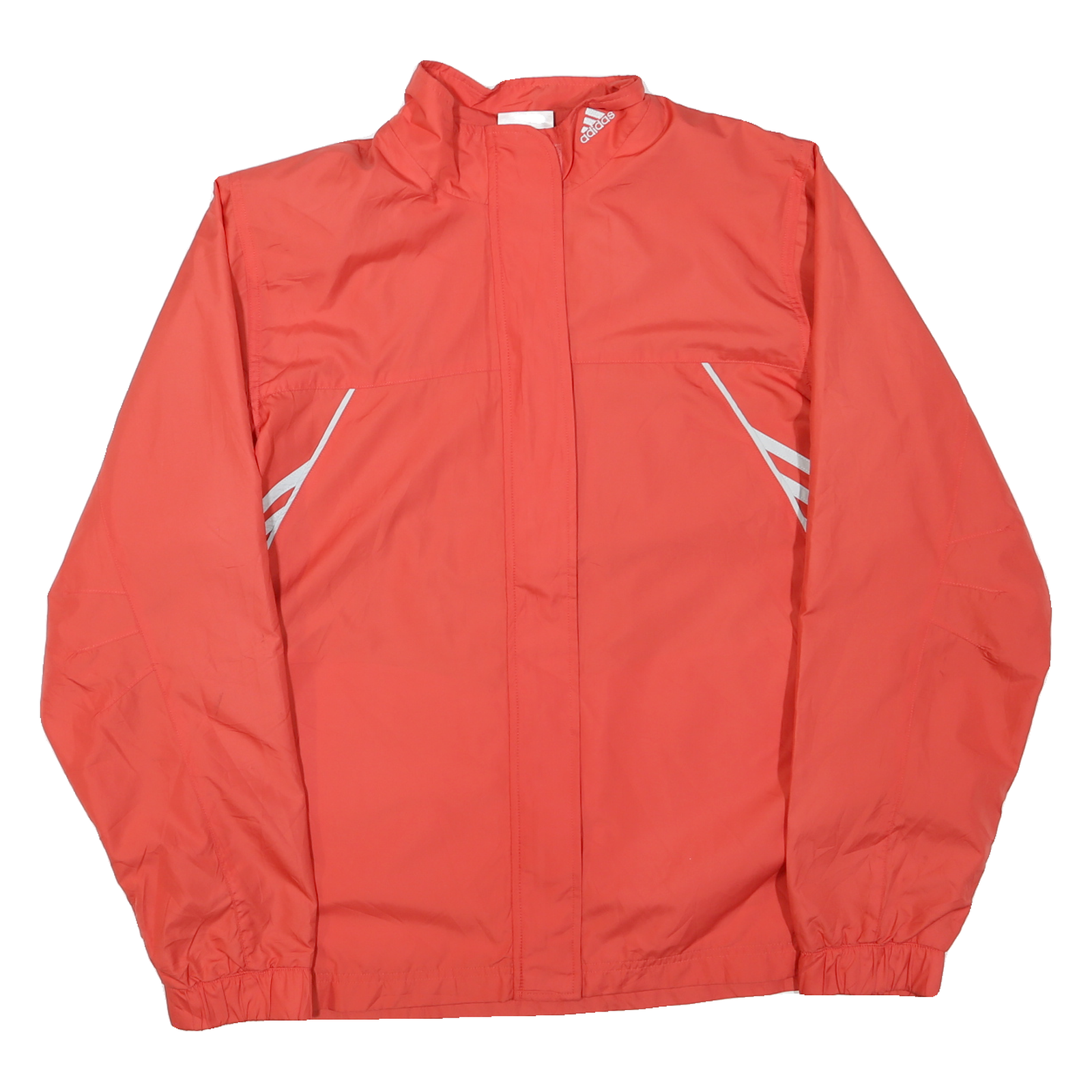 ADIDAS Womens Red Lightweight Sports Jacket L Polyester Plain Zip Activewear Refurbished - N/A refurbished available on Cerqular