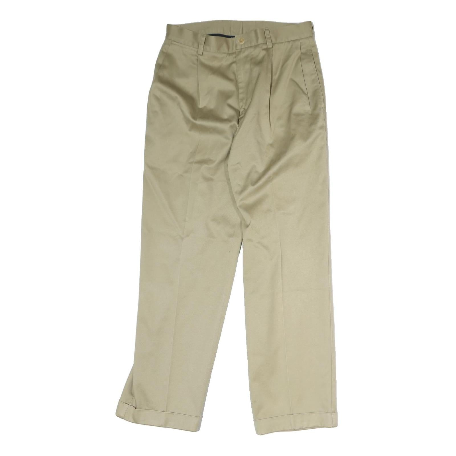 NAUTICA Mens Cotton Beige Regular Straight Leg Trousers W33 L32 Casual Classic Refurbished - N/A refurbished available on Cerqular