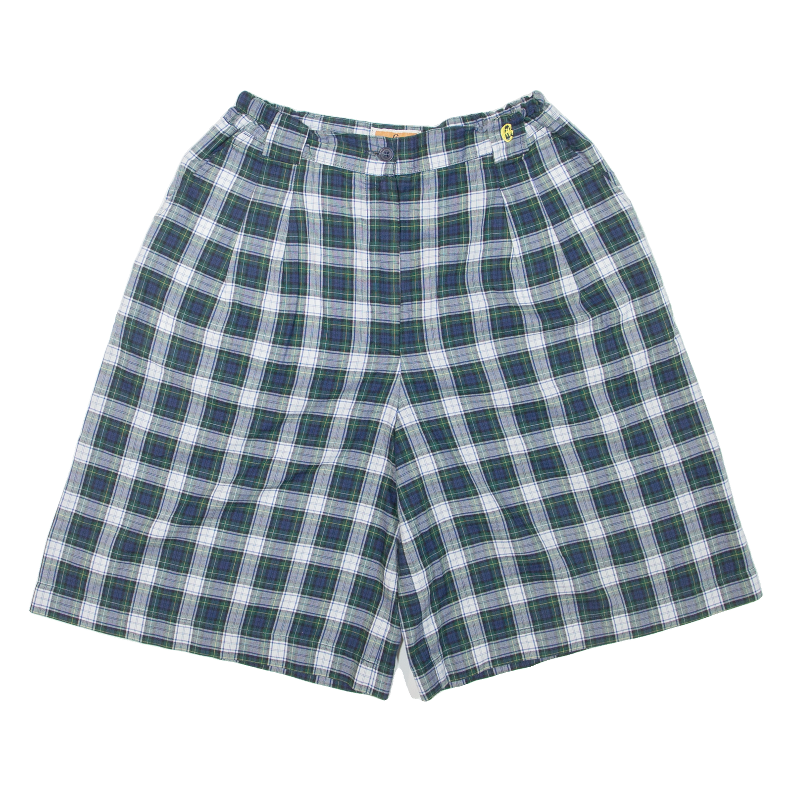 CONTE OF FLORENCE Womens Casual Shorts Blue Relaxed Plaid XS W26 Refurbished - N/A refurbished available on Cerqular
