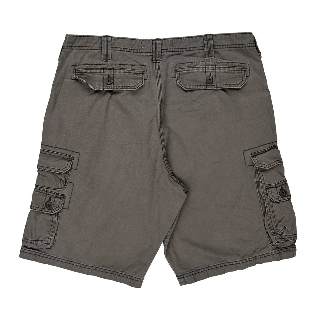 Lee Cargo Shorts - 38W 11L Grey Cotton Refurbished - Thrifted (note: this is a term often used to describe second- refurbished available on Cerqular