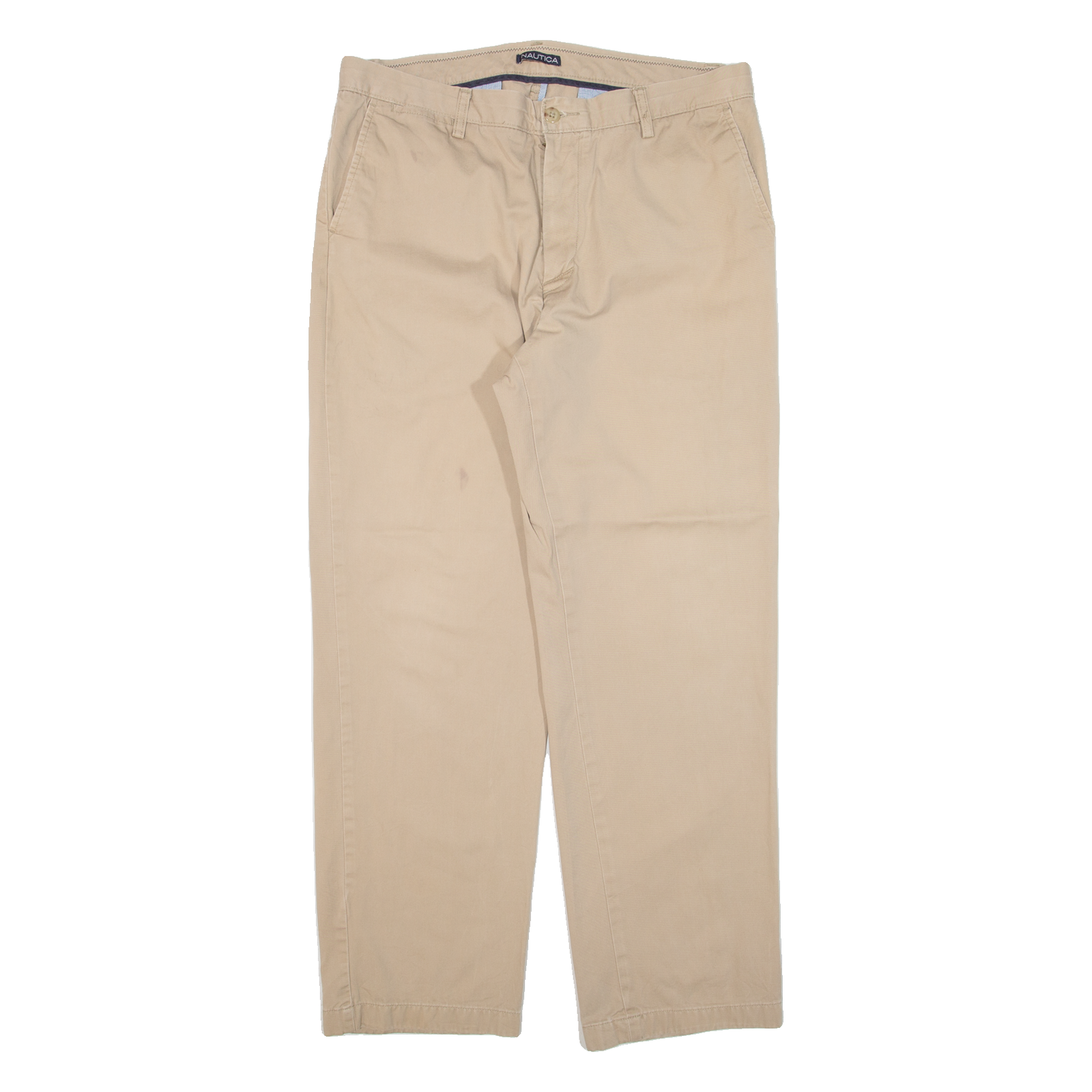 NAUTICA Chino Mens Trousers Beige Relaxed Straight W36 L32 Refurbished - N/A refurbished available on Cerqular