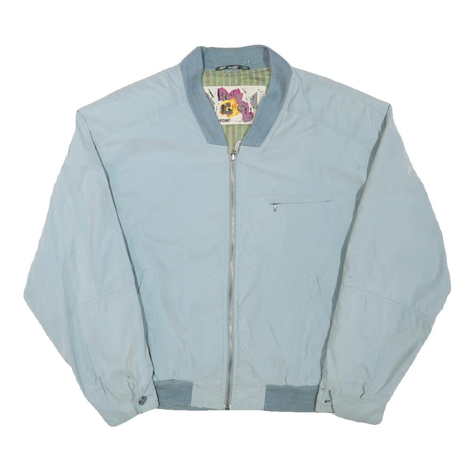 RED POINT Mens Blue Bomber Jacket L Polyester Blend Plain Zip Casual Lightweight Refurbished - N/A refurbished available on Cerqular