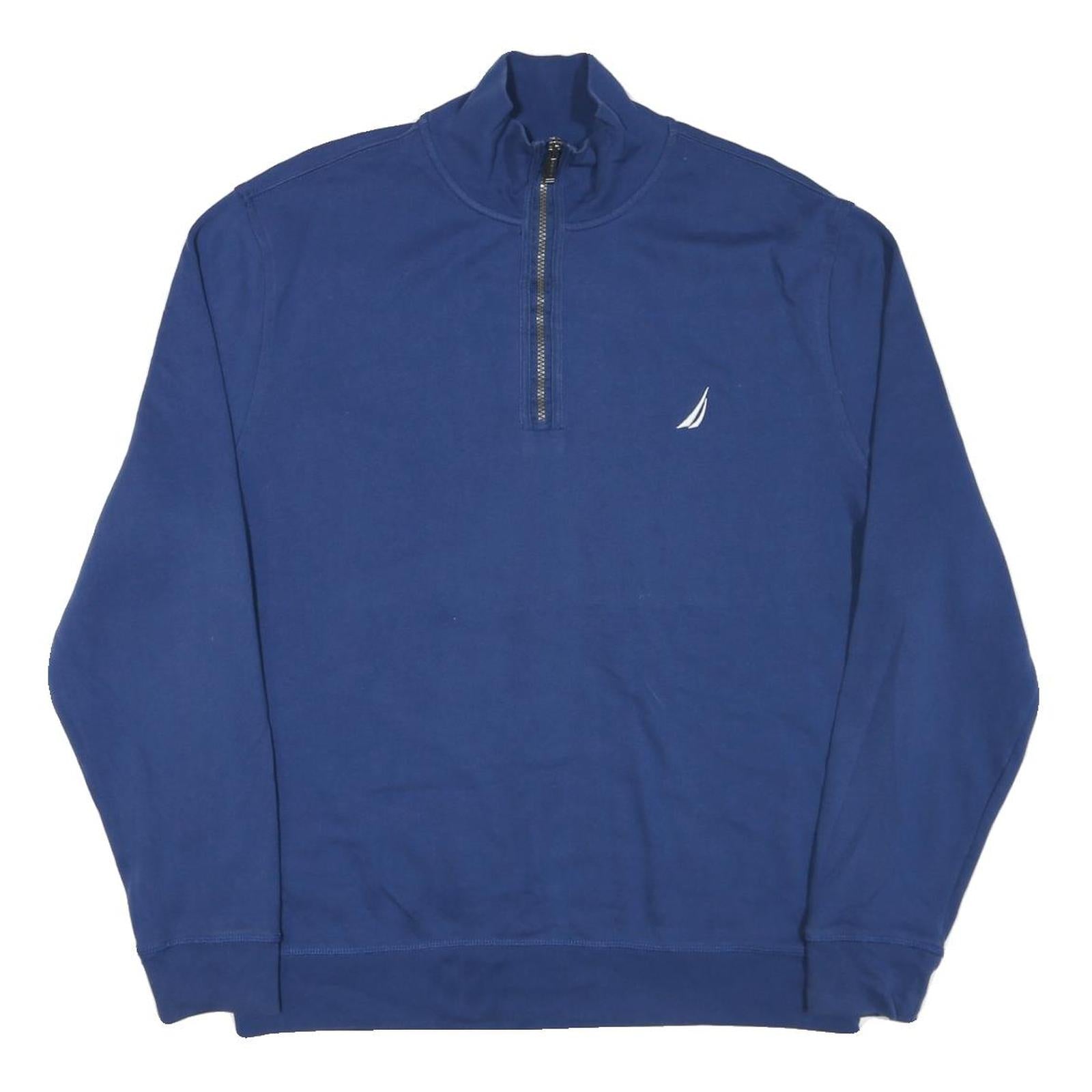 NAUTICA Mens Blue Half Zip XL Cotton Blend Sweatshirt Casual Pullover Refurbished - N/A refurbished available on Cerqular