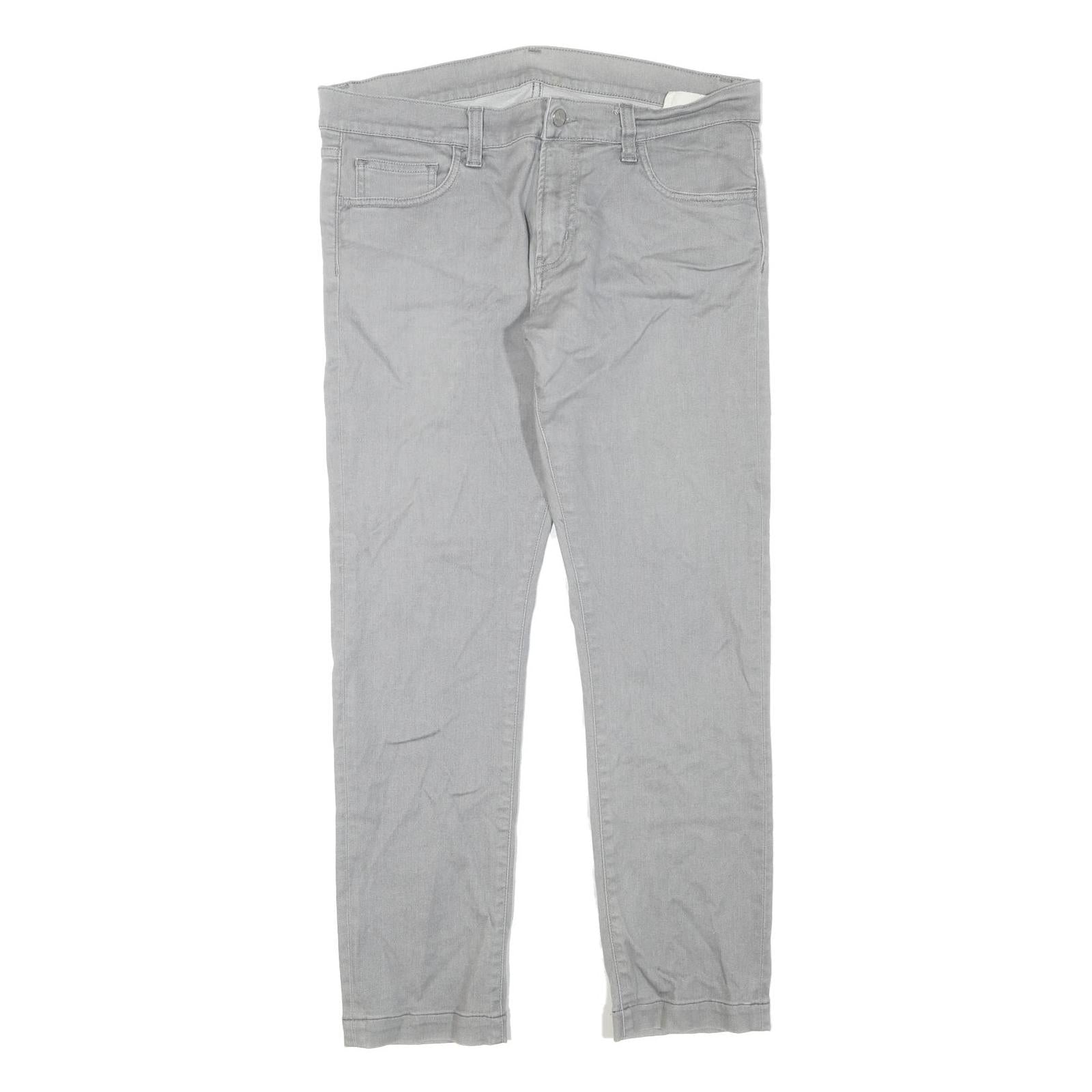 CARHARTT Mens Regular Fit Grey Cotton Blend Zip Jeans W33 L28 Casual Durable Refurbished - N/A refurbished available on Cerqular