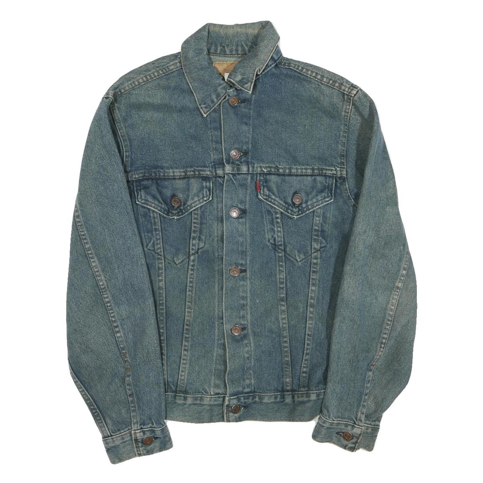 LEVI'S Mens Blue Denim Jacket S Cotton Blend Button Closure Classic Style Refurbished - N/A refurbished available on Cerqular
