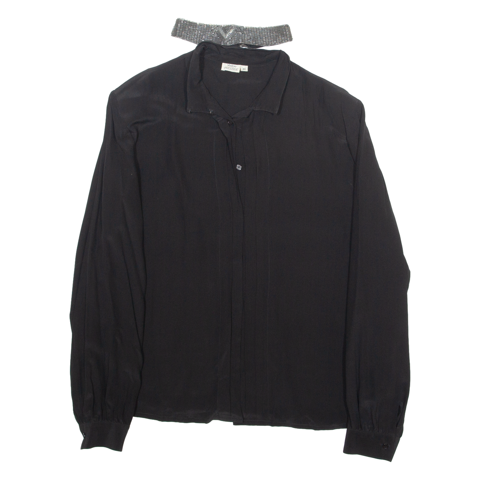 Womens Blouse Black High Neck Long Sleeve L Refurbished - N/A refurbished available on Cerqular