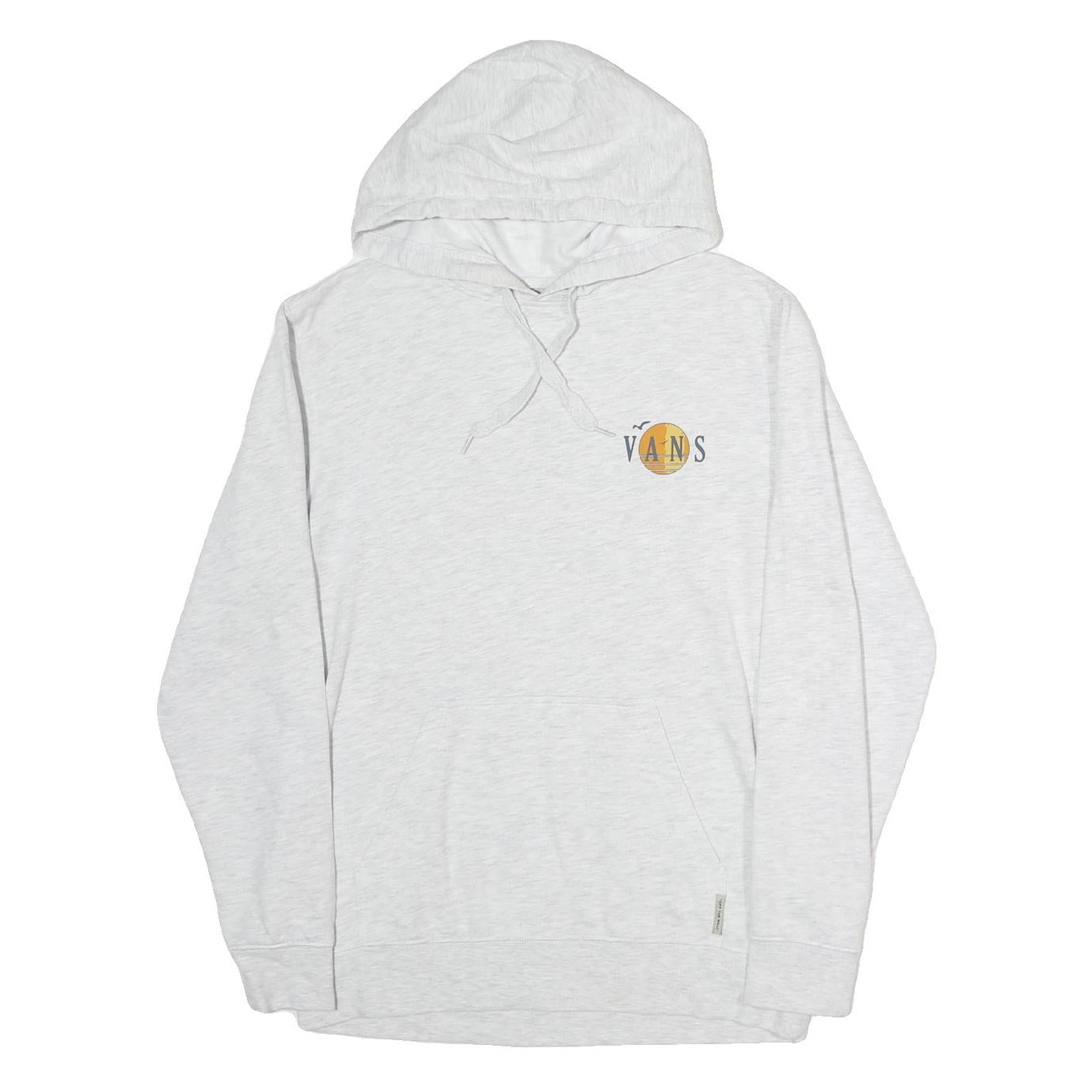 VANS Mens White Hoodie S Off The Wall Graphic Pullover Cotton Casual Refurbished - N/A refurbished available on Cerqular