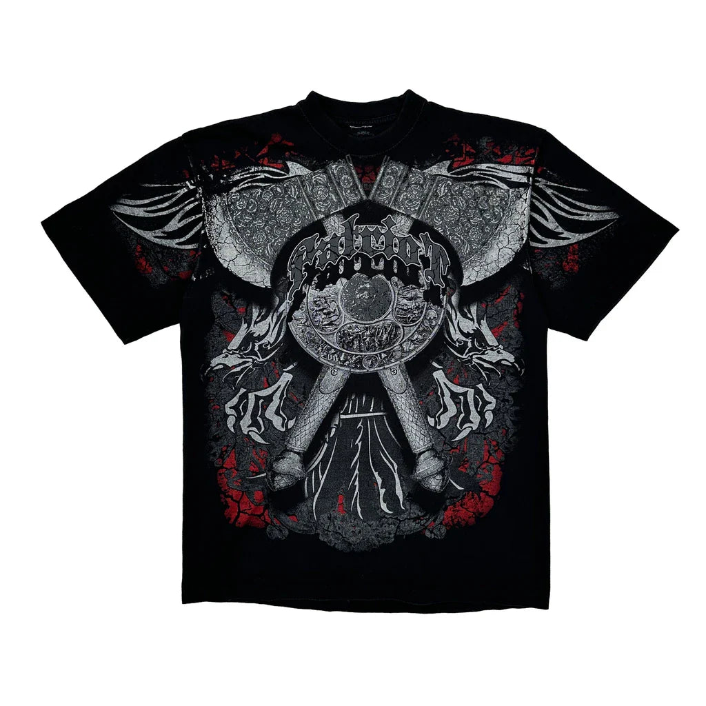 Made In USA Pj Graphic T-Shirt - XL Black Cotton Refurbished - Thrifted (note: this is a term often used to describe second- refurbished available on Cerqular