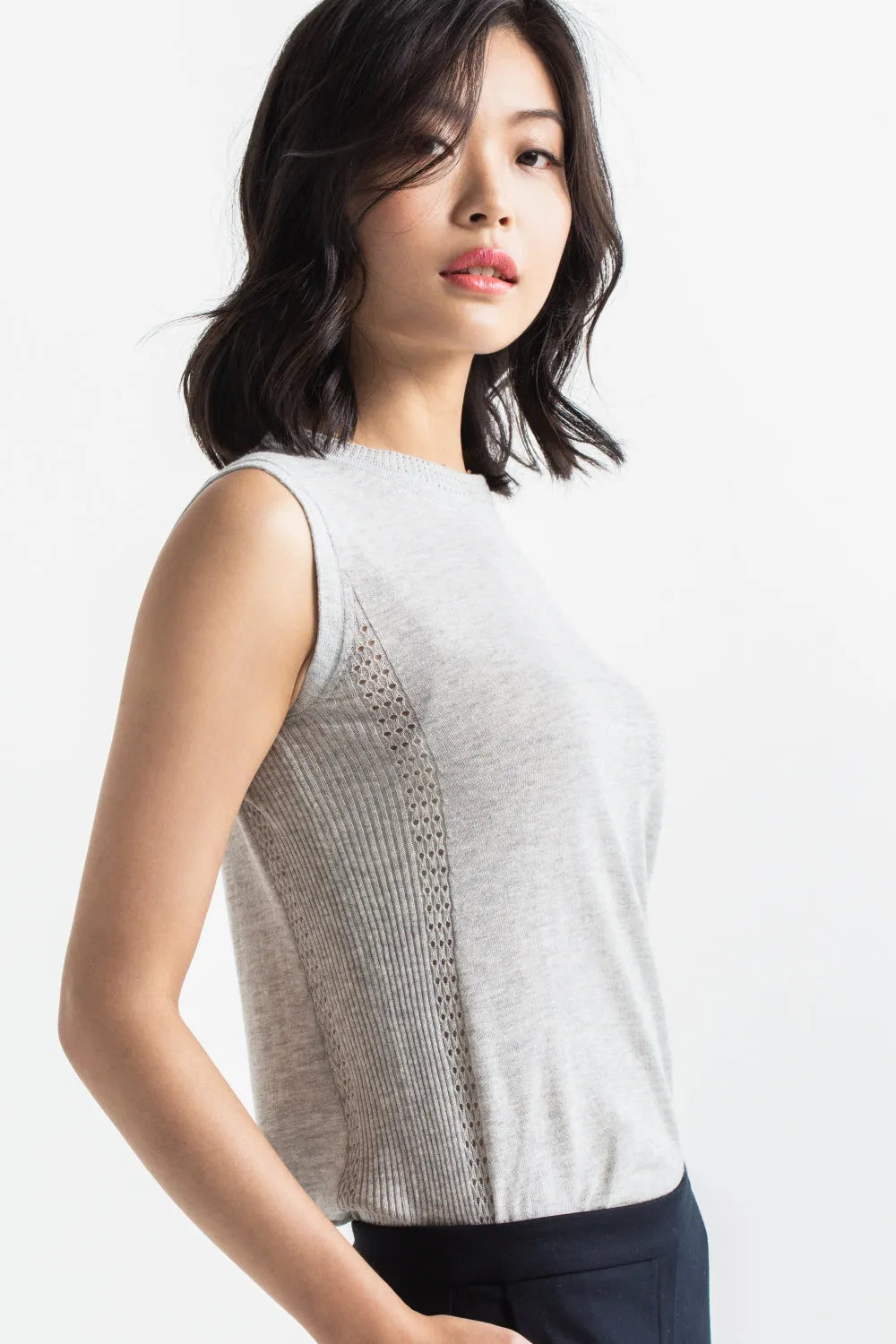 Pointelle Tunic - Grey Pearl | Size: XS Refurbished - N/A refurbished available on Cerqular