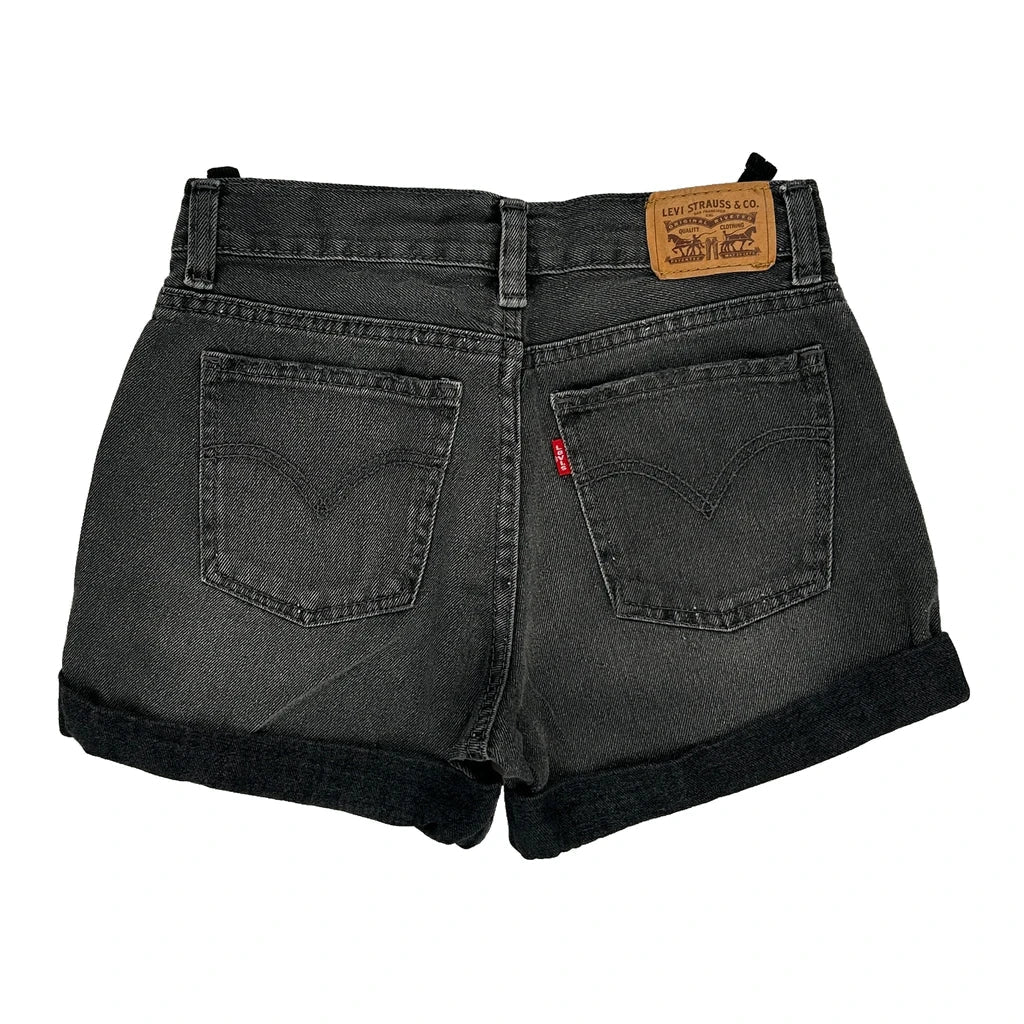 Levis Denim Shorts - 25W UK 6 Grey Denim Refurbished - Thrifted (note: this is a term often used to describe second- refurbished available on Cerqular
