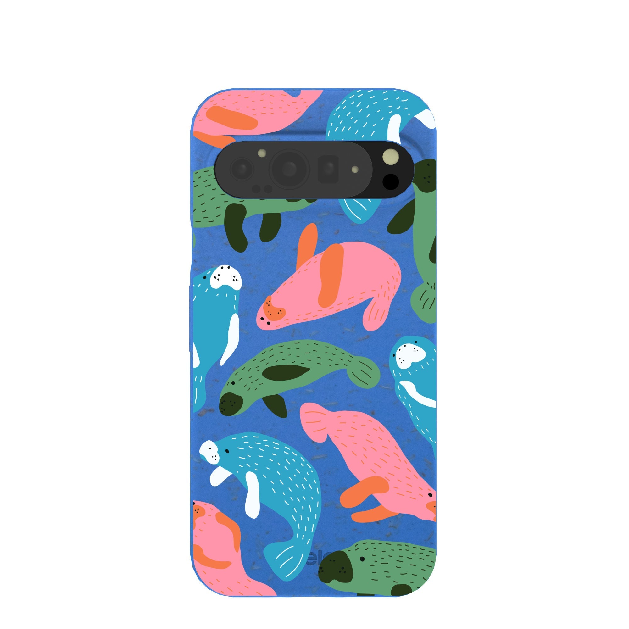 Electric Blue Sea Cows Google Pixel 9 Pro XL Case Refurbished - Pela Case refurbished available on Cerqular