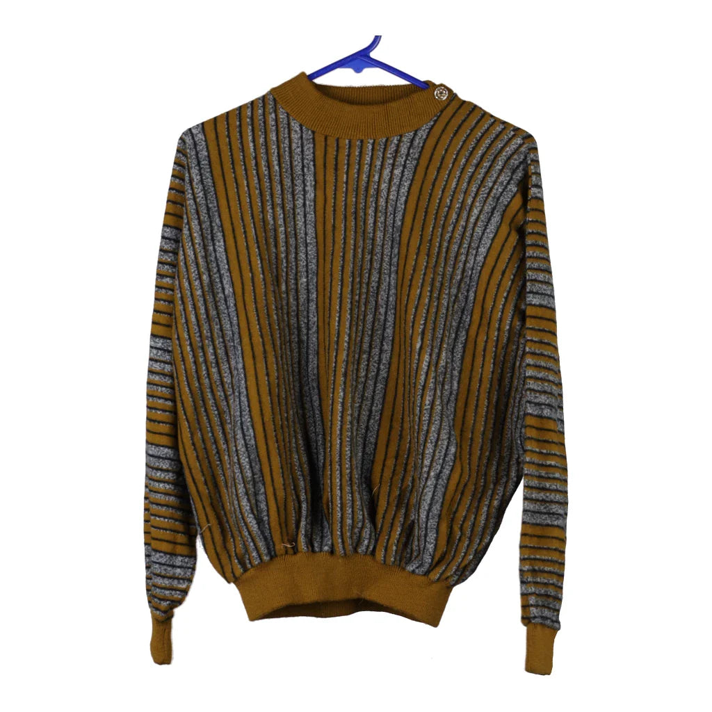 Buy Unbranded Striped Jumper - Small Grey Cotton Refurbished - $12.05 Unbranded Striped Jumper - Small Grey Cotton Refurbished - Thrifted (note: this is a term often used to describe second- refurbished available on Cerqular