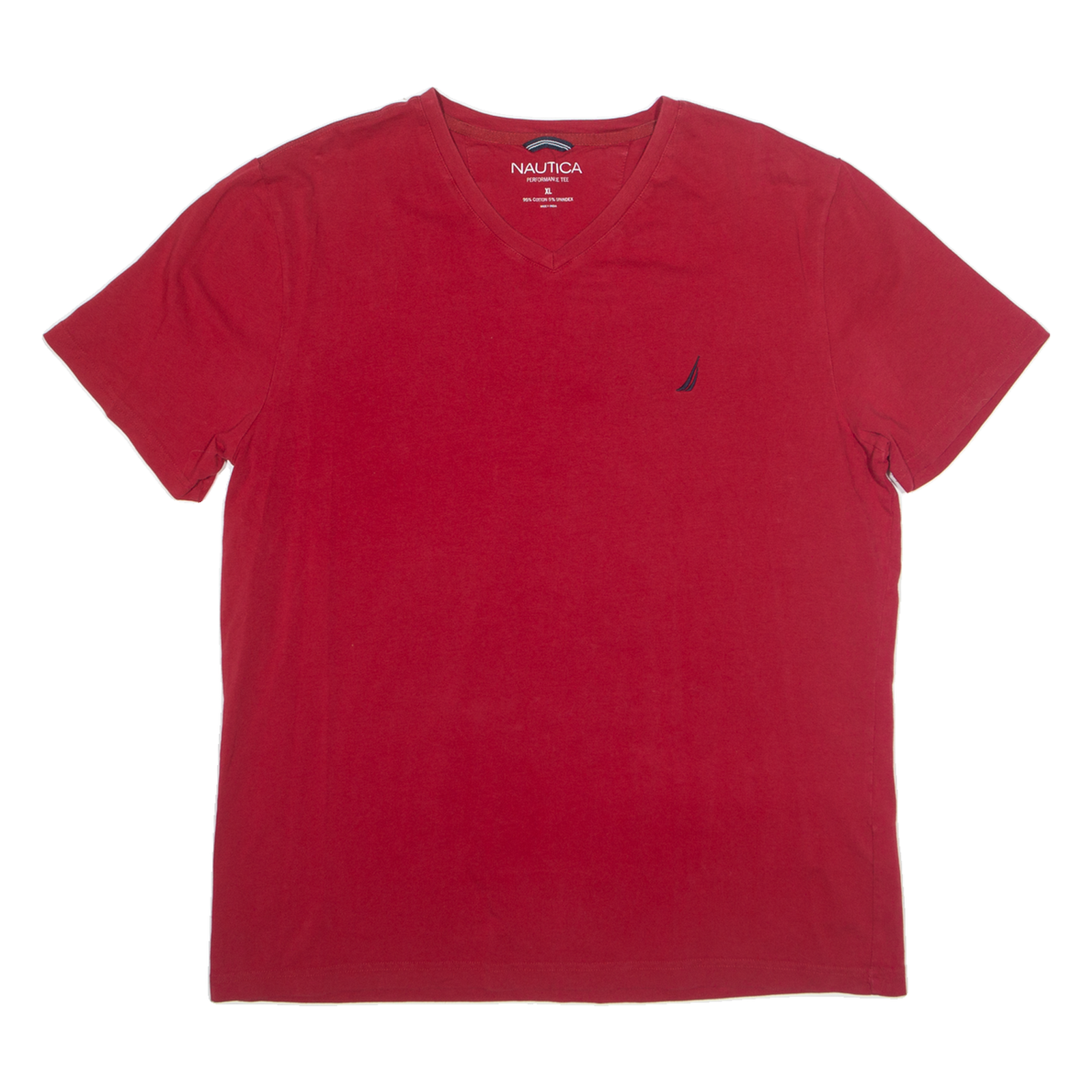 NAUTICA Mens T-Shirt Red V-Neck XL Refurbished - N/A refurbished available on Cerqular