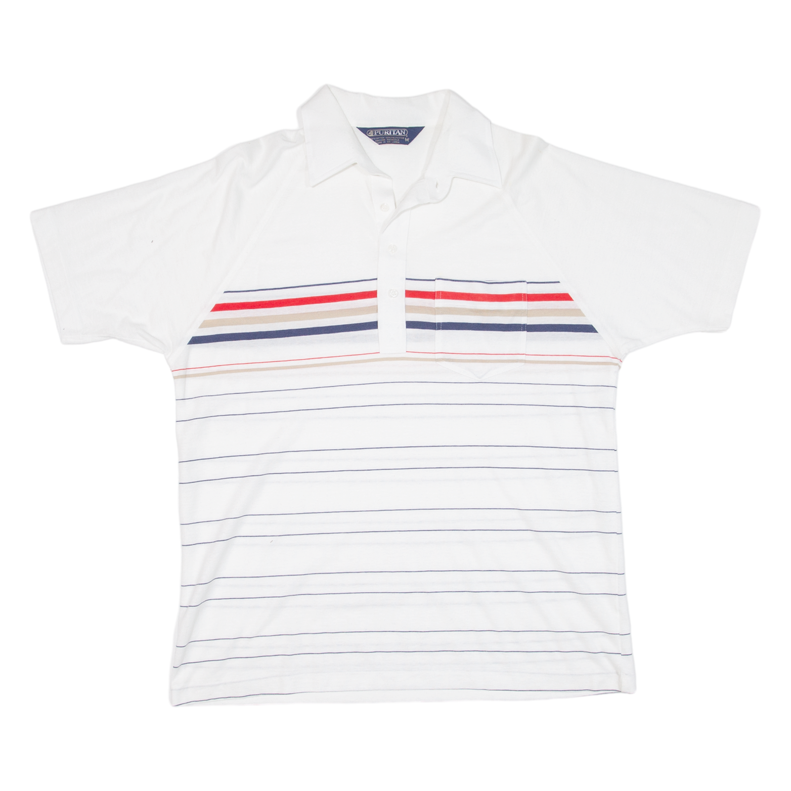 PURITAN Mens Polo Shirt White M Refurbished - N/A refurbished available on Cerqular