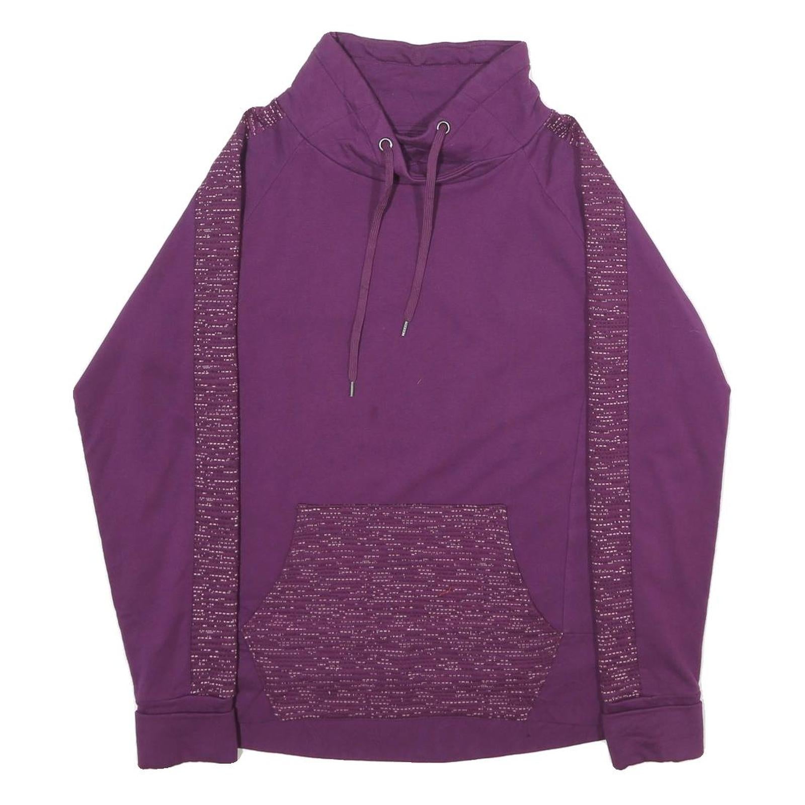FILA Womens Purple Sweatshirt Pullover M Cotton Blend Cowl Neck Casual Refurbished - N/A refurbished available on Cerqular