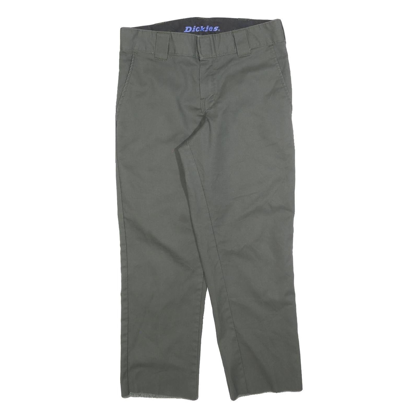 DICKIES Womens Cotton Blend Grey Regular Straight Trousers W29 L26 Workwear Refurbished - N/A refurbished available on Cerqular