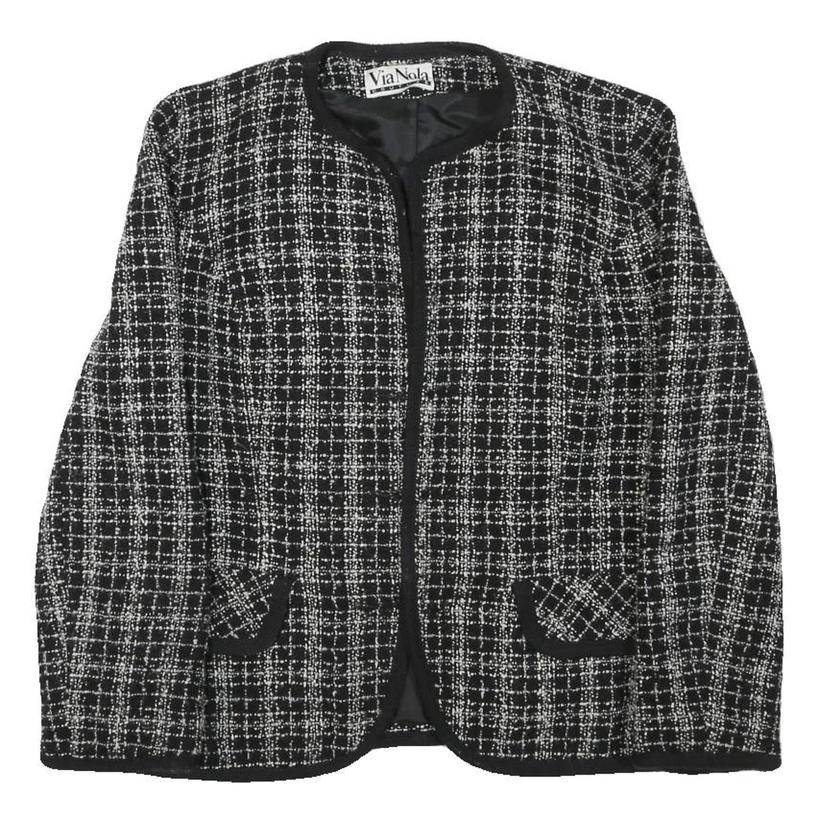 Buy VIA NOLA Womens Black & White Tweed Jacket S Cotton Blend Classic Style Refurbished - $40.29 VIA NOLA Womens Black & White Tweed Jacket S Cotton Blend Classic Style Refurbished - N/A refurbished available on Cerqular