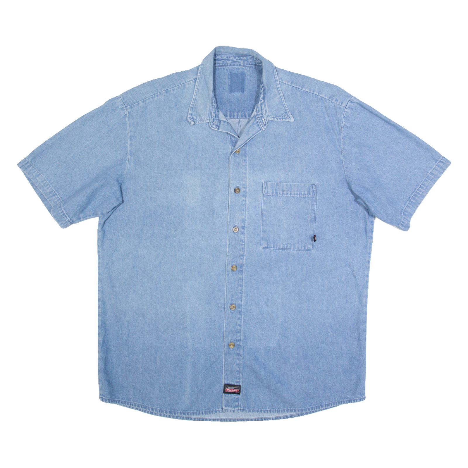 DICKIES Mens Denim Shirt Blue L Refurbished - N/A refurbished available on Cerqular