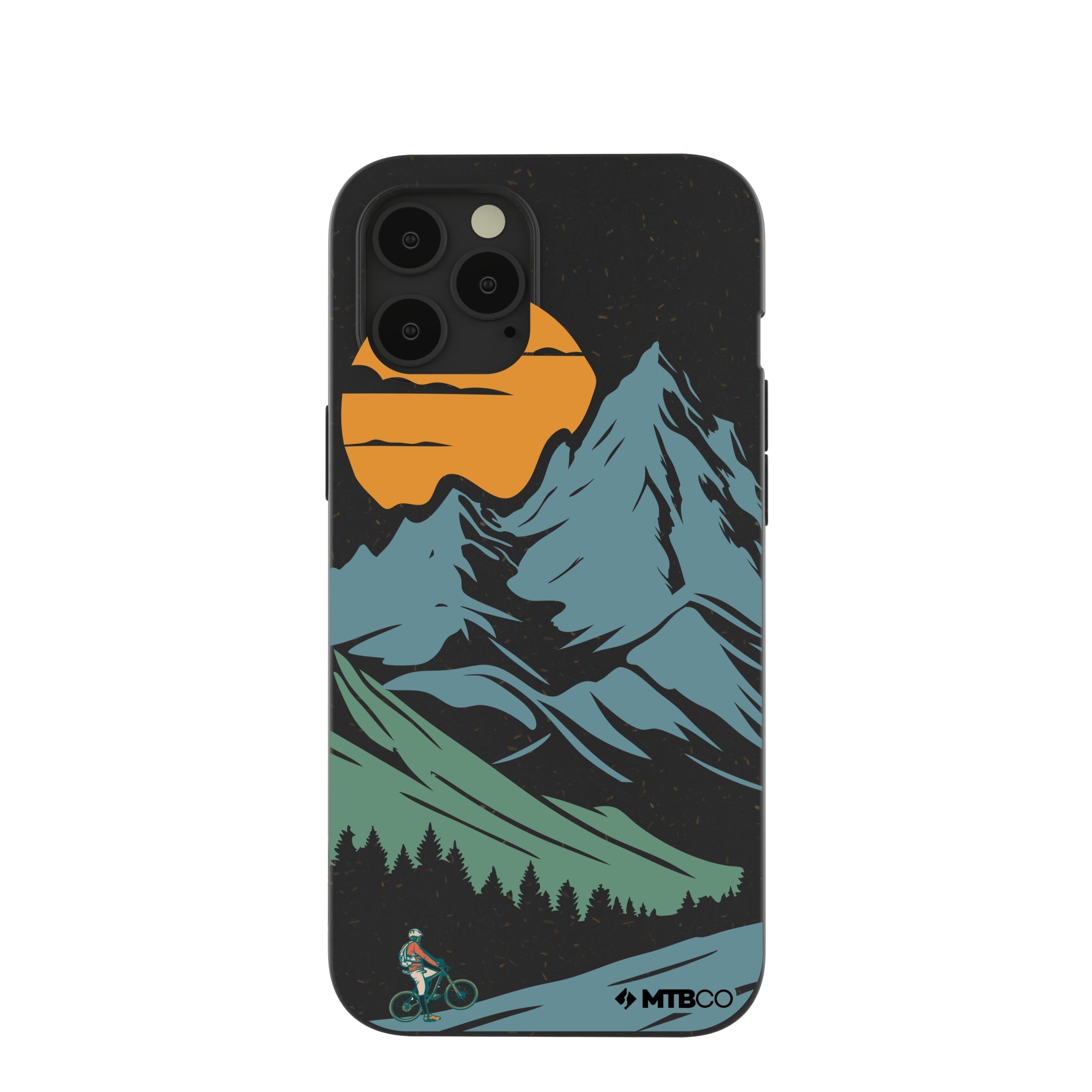 Black Vintage Peaks MTBCO iPhone 12 Pro Max Case Refurbished - Pela Case refurbished available on Cerqular