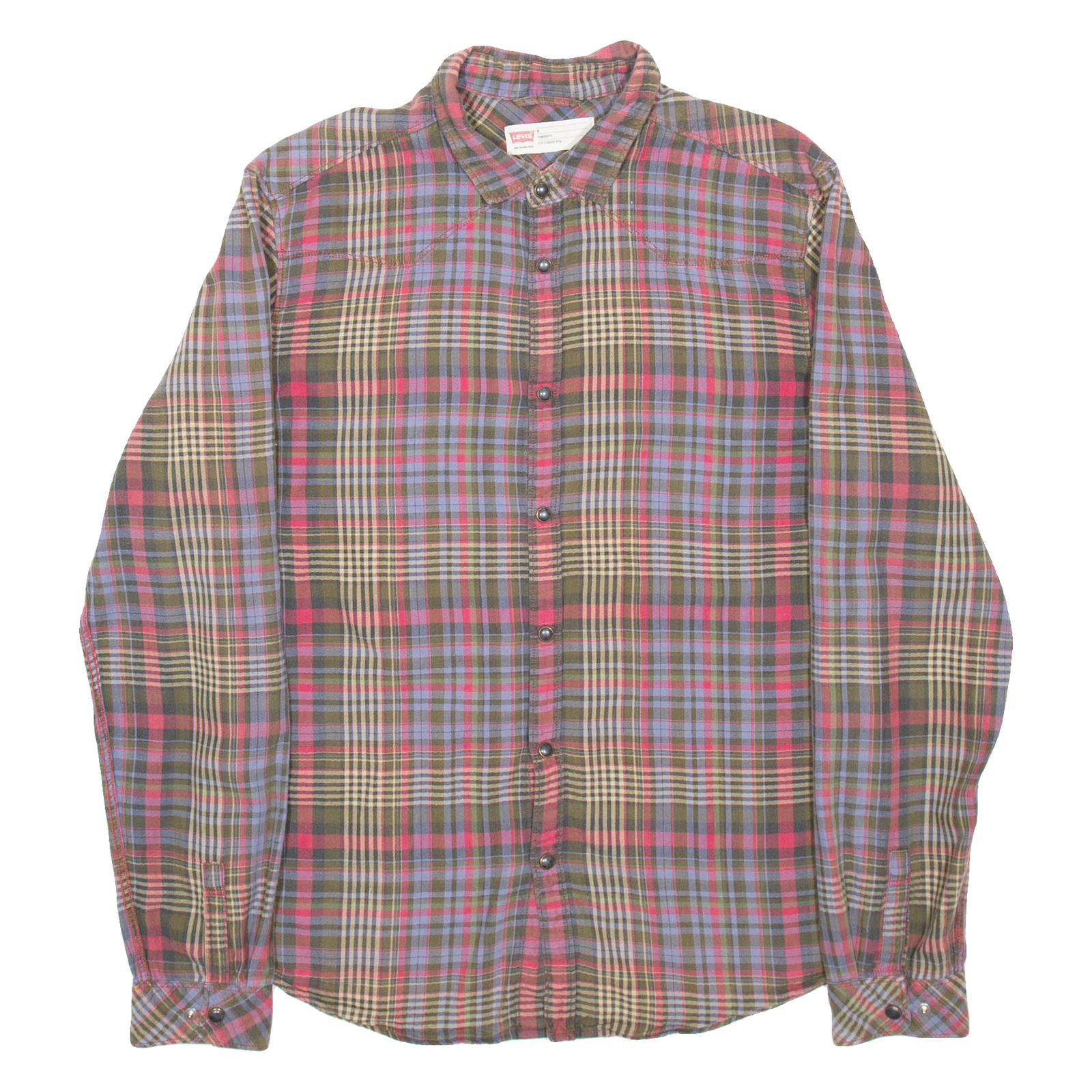 LEVI'S Mens Shirt Green Check Long Sleeve M Refurbished - N/A refurbished available on Cerqular