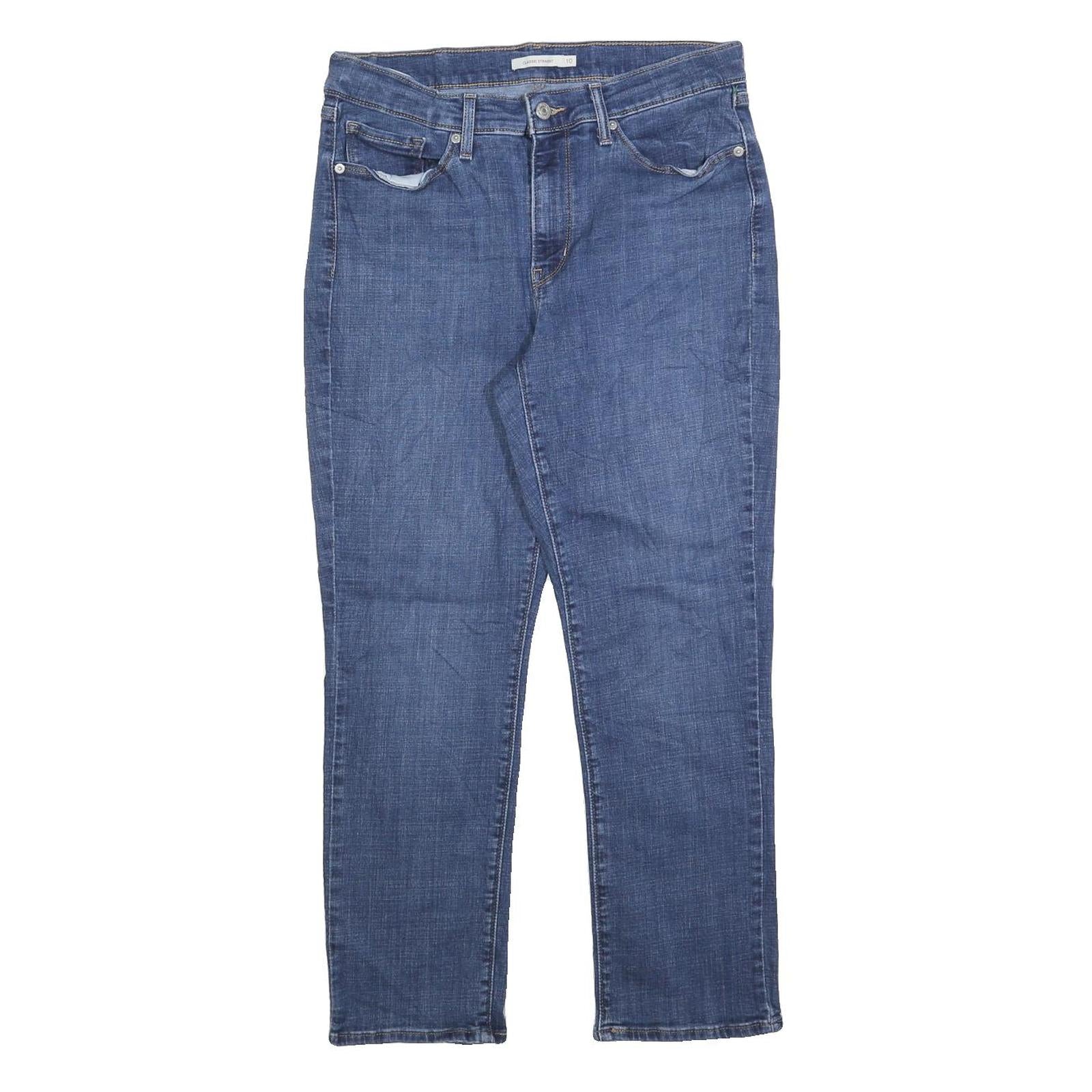 LEVI'S Womens Classic Blue Denim Straight Medium W30 L27 Jeans Zip Cotton Blend Refurbished - N/A refurbished available on Cerqular