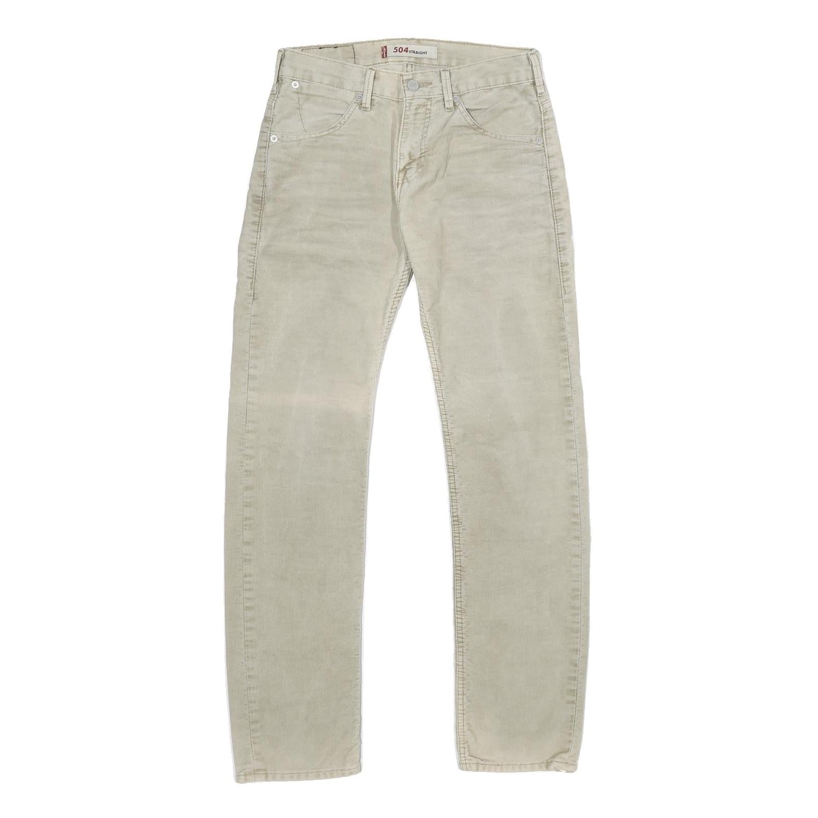 LEVI'S Mens Corduroy Beige Regular Straight Trousers W28 L32 Classic Casual Refurbished - N/A refurbished available on Cerqular
