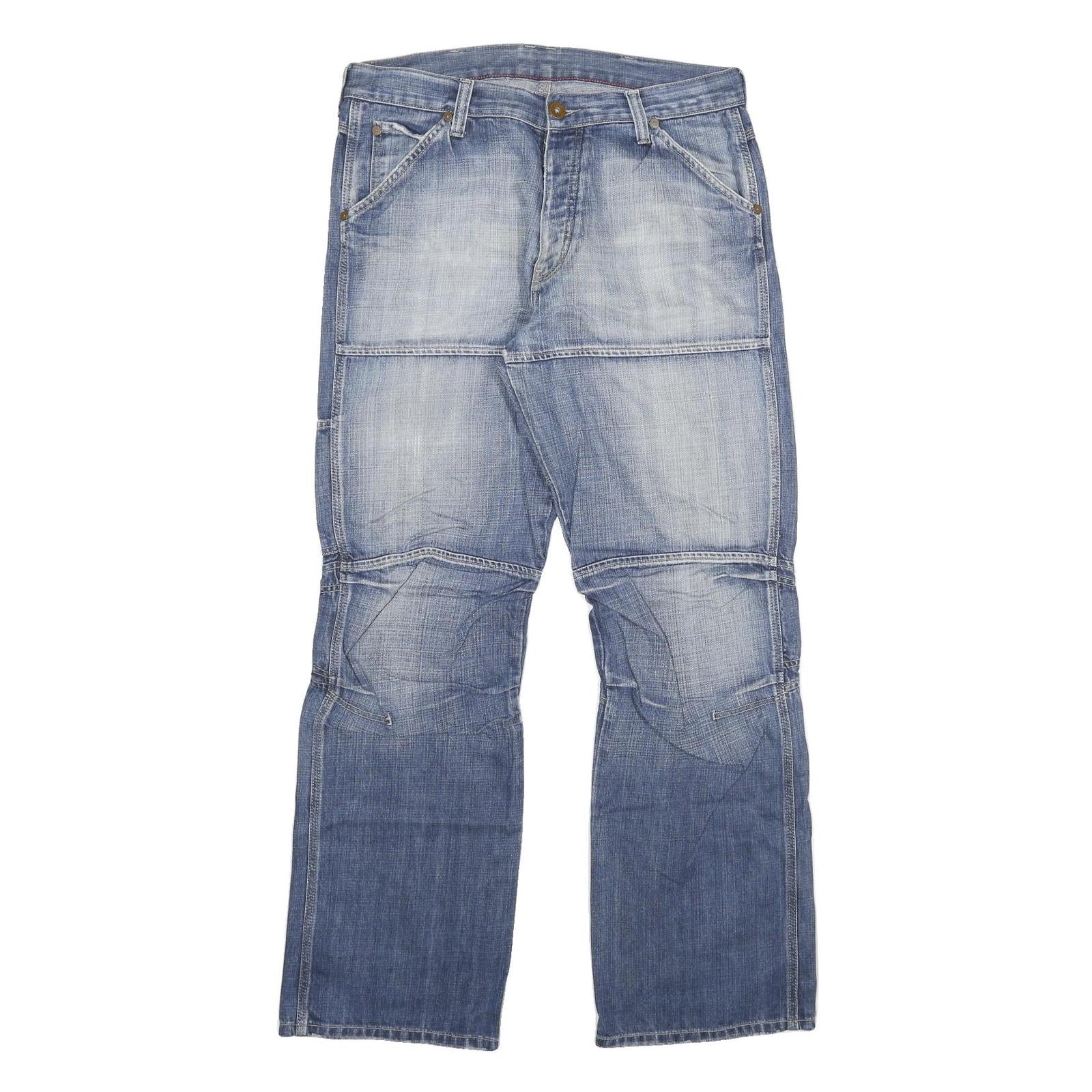 Mens Blue Relaxed Jeans Denim Medium W35 L33 Casual Workwear Button Closure Refurbished - N/A refurbished available on Cerqular
