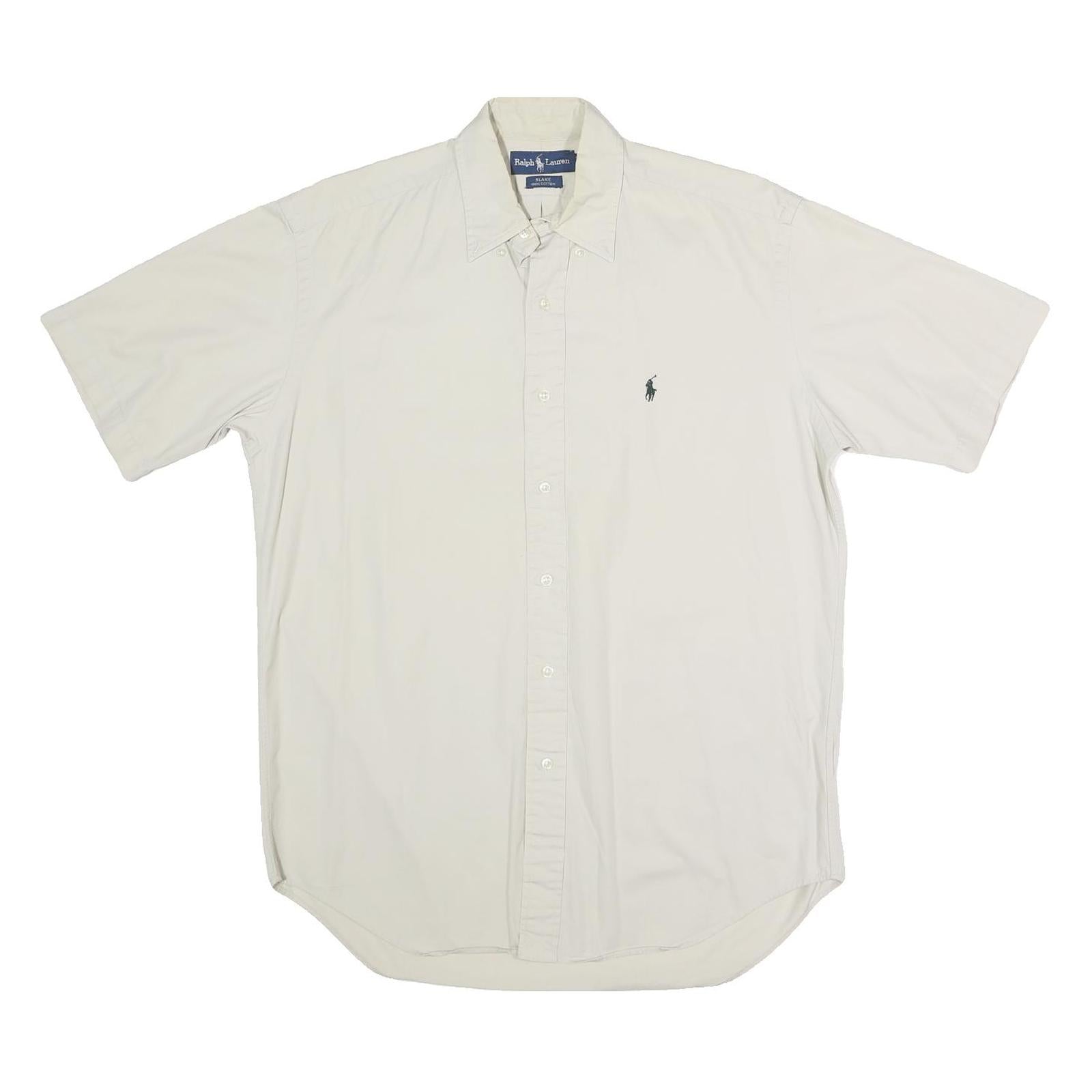 RALPH LAUREN Mens White Classic Fit Cotton Shirt S Embroidered Pony Logo Button Refurbished - N/A refurbished available on Cerqular