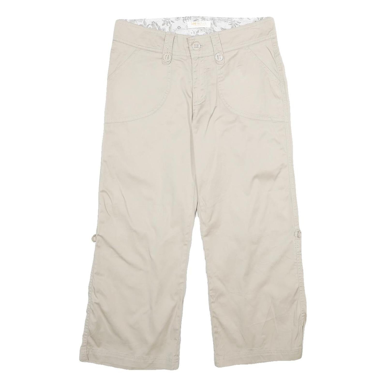 LEE Womens Shorts Beige Casual UK 10 W30 Cotton Blend Lightweight Refurbished - N/A refurbished available on Cerqular