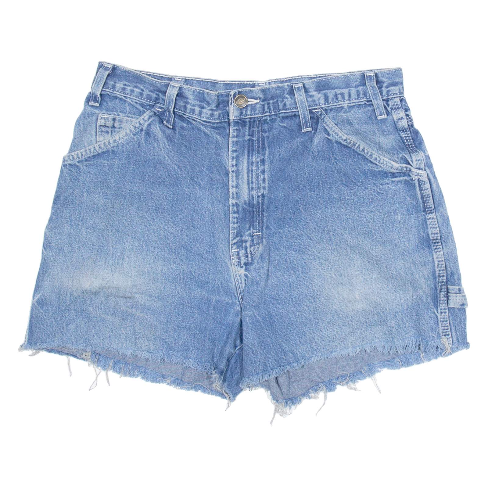 DICKIES Distressed Womens Denim Shorts Blue M W32 Refurbished - N/A refurbished available on Cerqular