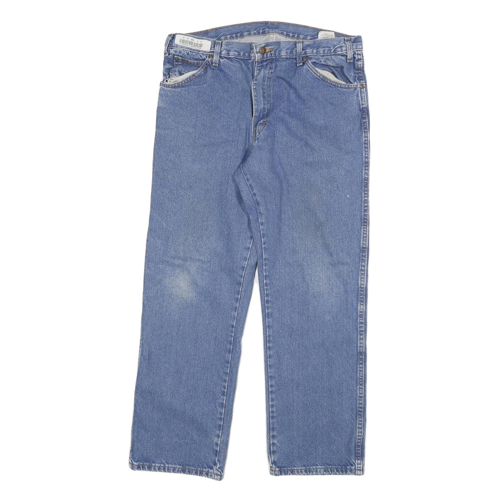 DICKIES Mens Regular Fit Blue Denim Jeans W34 L29 Zip Closure Classic Pocketed Refurbished - N/A refurbished available on Cerqular