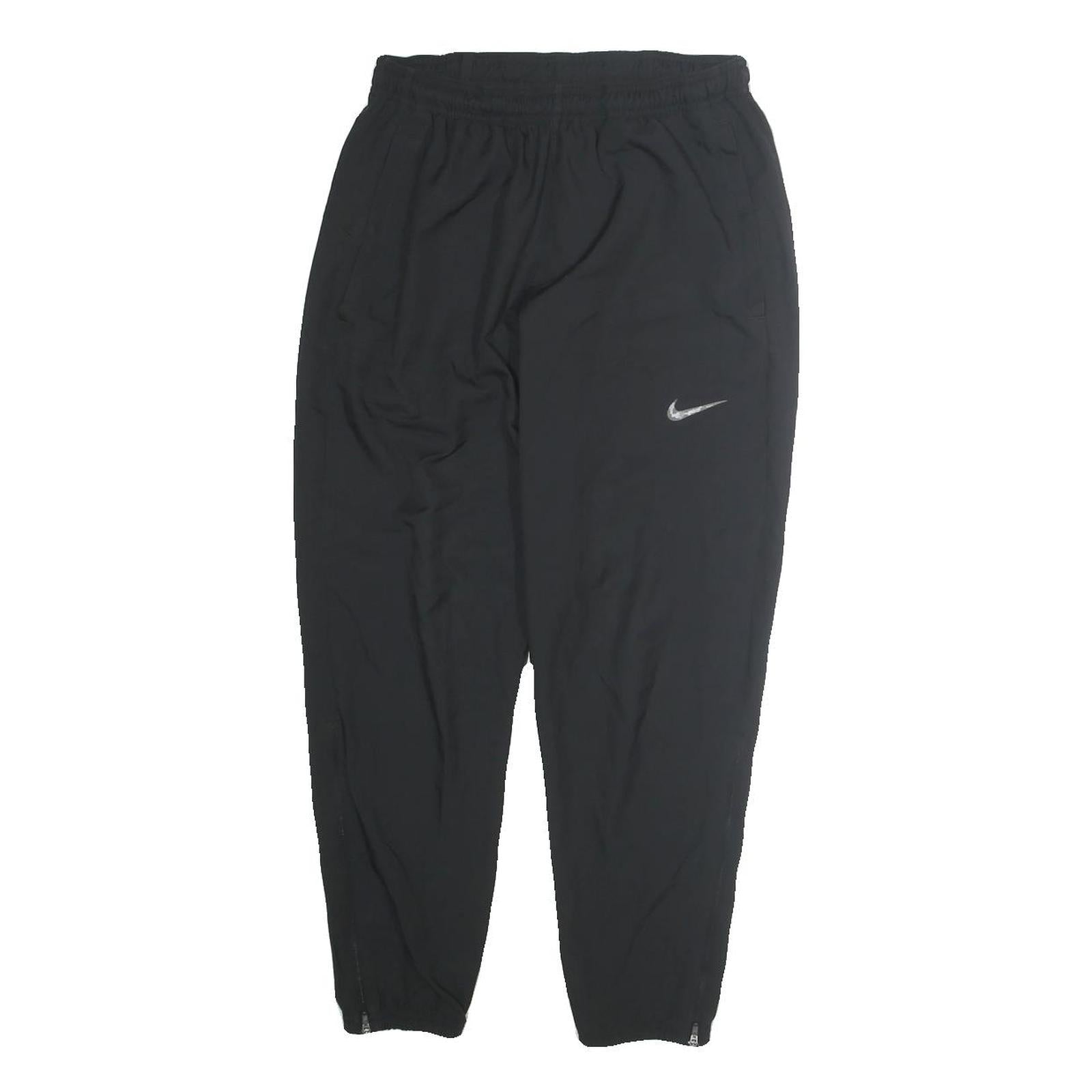 NIKE Mens Joggers Black M W28 L26 Slim Tapered Reflective Swoosh Logo Refurbished - N/A refurbished available on Cerqular