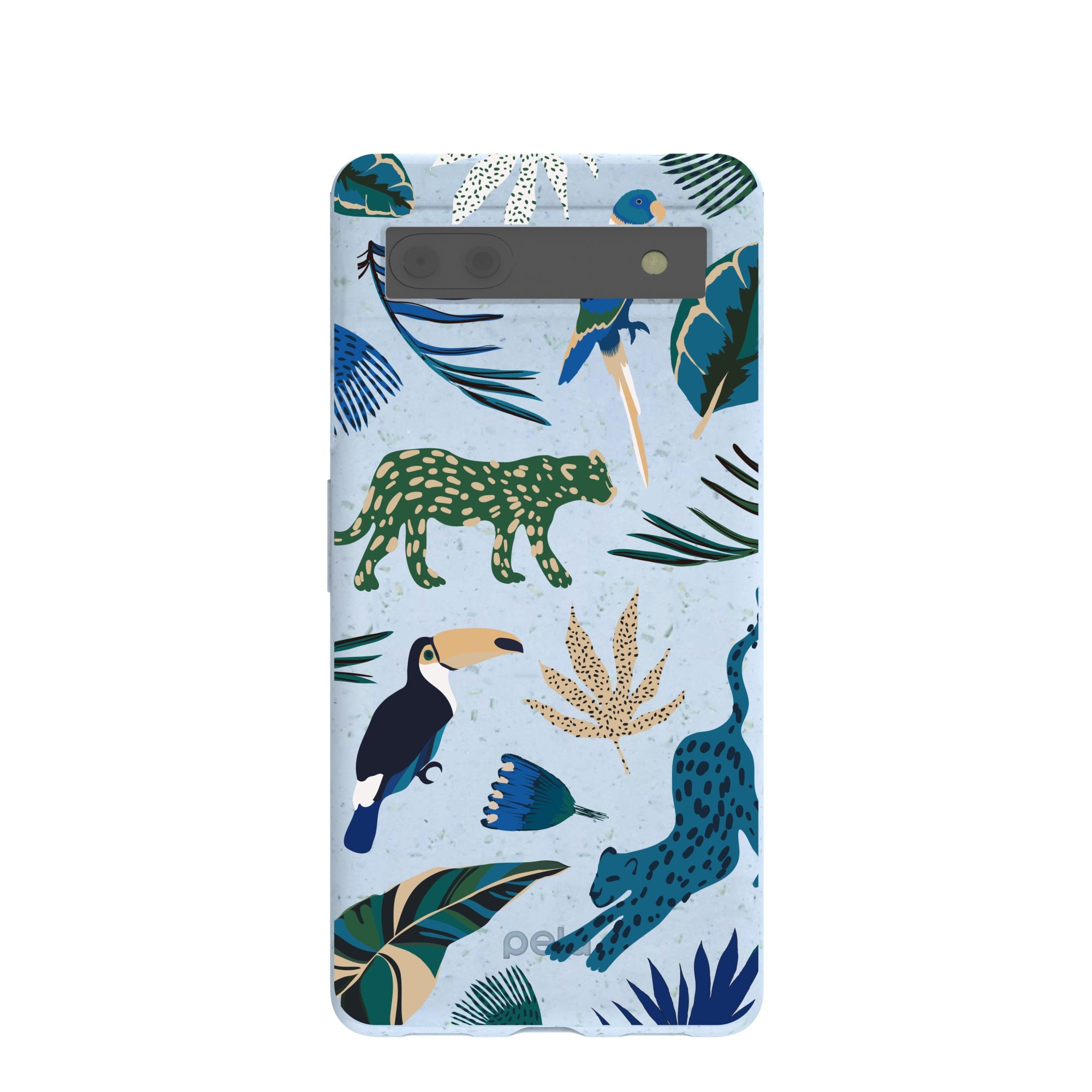 Buy Powder Blue Tropical Rainforest Google Pixel 6a Case Refurbished - $65.00 Powder Blue Tropical Rainforest Google Pixel 6a Case Refurbished - Pela Case refurbished available on Cerqular