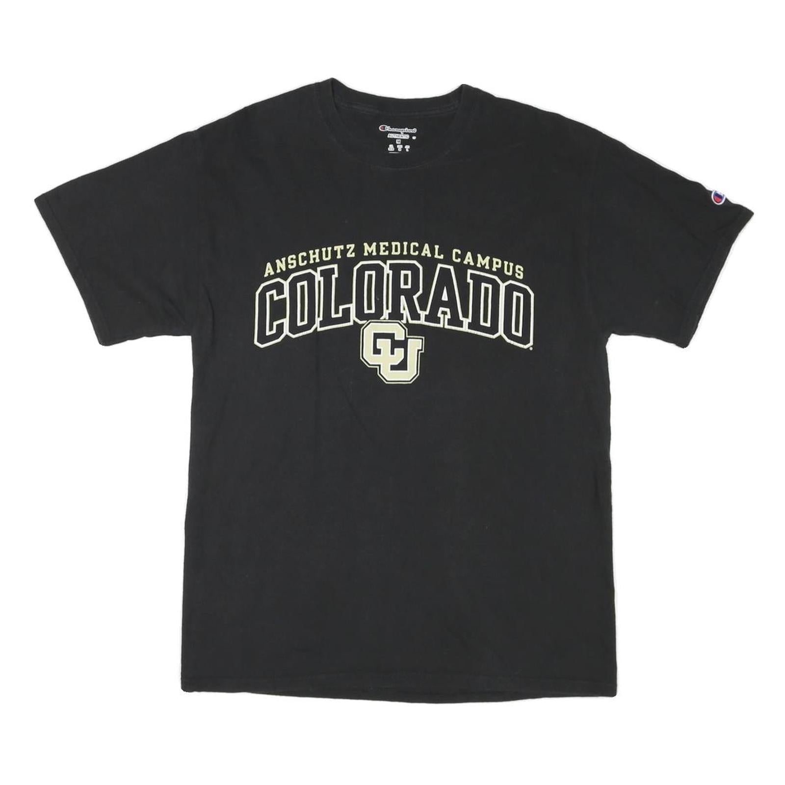 Buy CHAMPION Mens Black Colorado Graphic T-Shirt M Short Sleeve Crew Neck Cotton Refurbished - $15.59 CHAMPION Mens Black Colorado Graphic T-Shirt M Short Sleeve Crew Neck Cotton Refurbished - N/A refurbished available on Cerqular