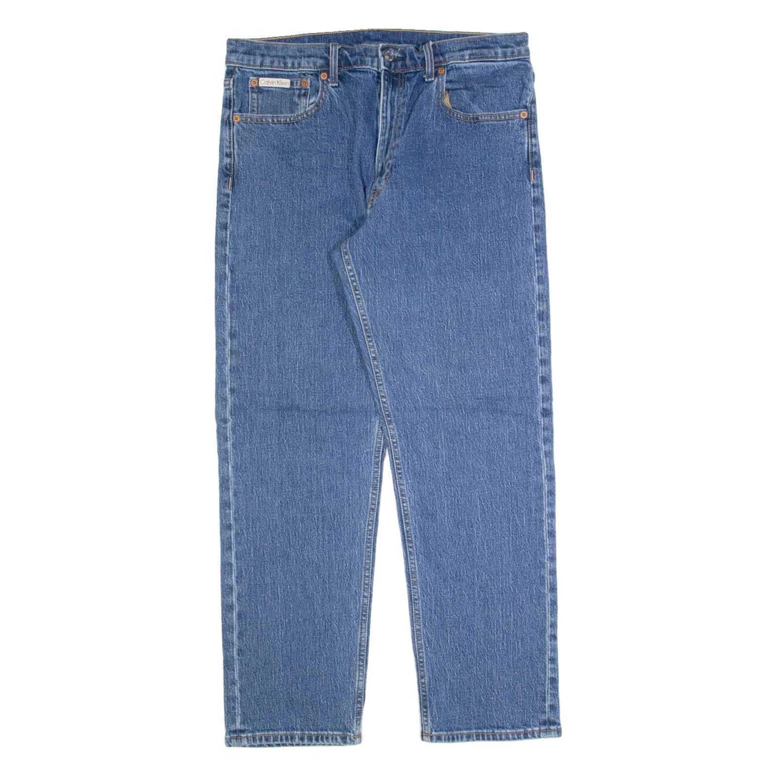 CALVIN KLEIN Mens Jeans Blue Regular Straight W30 L28 Refurbished - N/A refurbished available on Cerqular