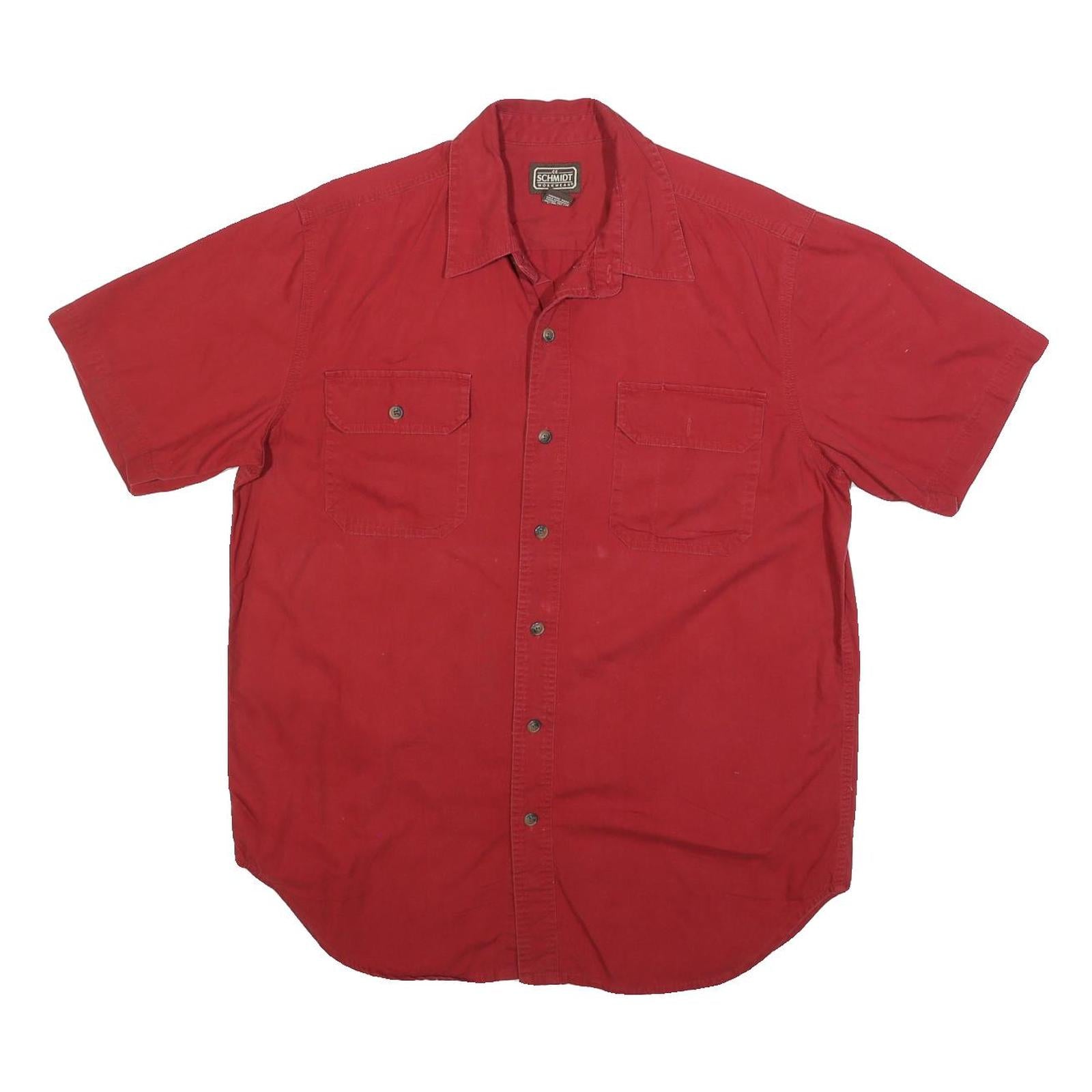 Buy SCHMIDT Mens Red Casual Shirt M Cotton Blend Button Fastening Short Sleeve Refurbished - $19.49 SCHMIDT Mens Red Casual Shirt M Cotton Blend Button Fastening Short Sleeve Refurbished - N/A refurbished available on Cerqular