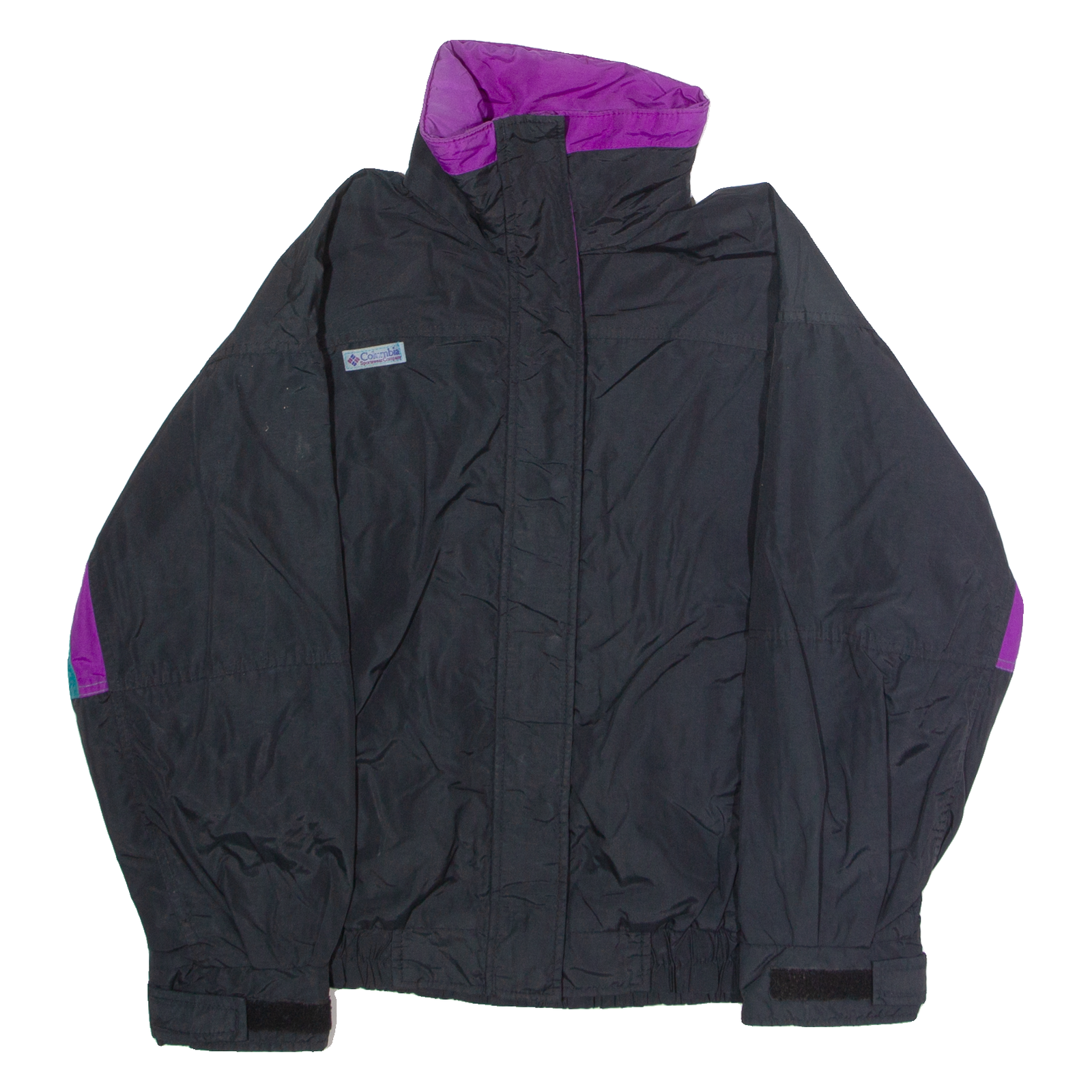 COLUMBIA Bugaboo Womens Rain Jacket Black Nylon 90s Colourblock L Refurbished - N/A refurbished available on Cerqular