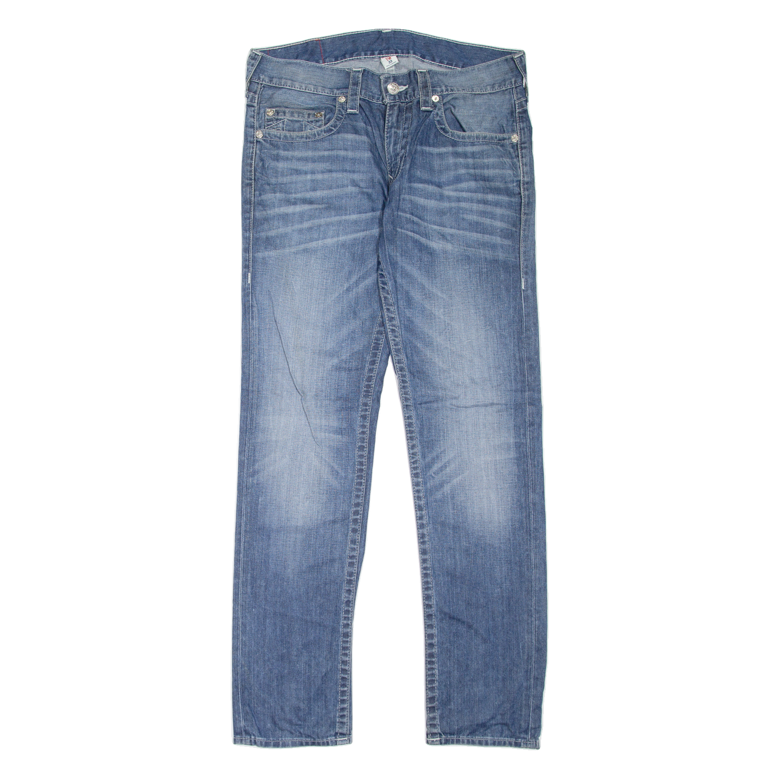 TRUE RELIGION Mens Jeans Blue Slim Skinny Stone Wash W33 L34 Refurbished - N/A refurbished available on Cerqular