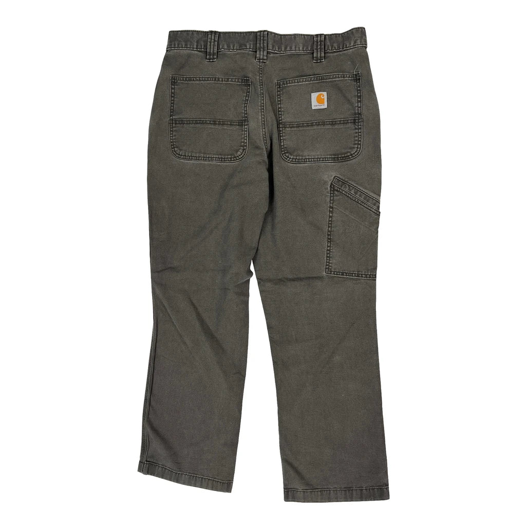 Carhartt Trousers - 32W 30L Grey Cotton Refurbished - Thrifted (note: this is a term often used to describe second- refurbished available on Cerqular