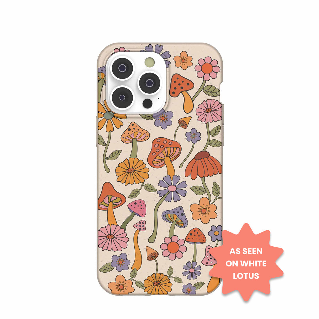 Seashell Shrooms and Blooms iPhone 14 Pro Max Case Refurbished - Pela Case refurbished available on Cerqular