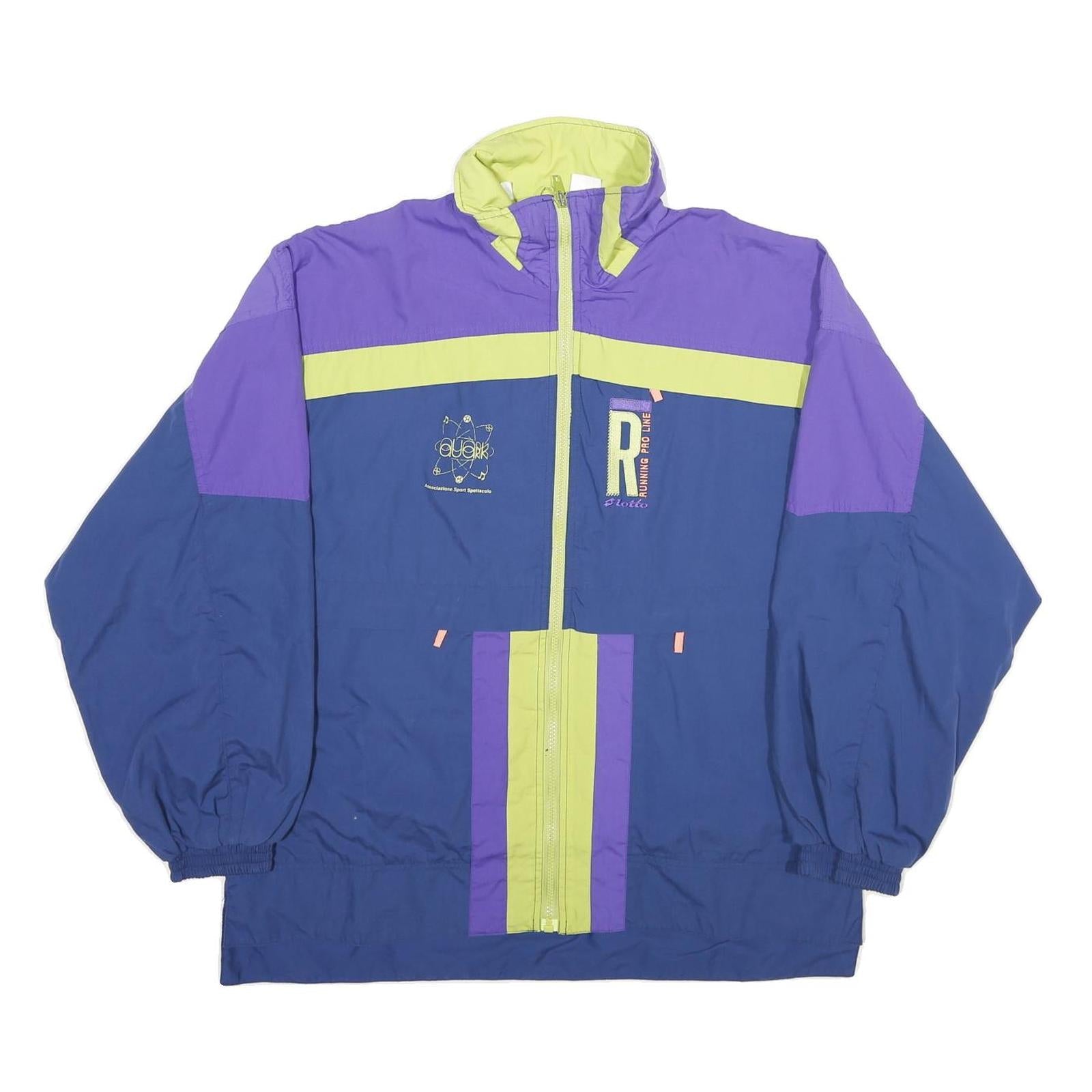 LOTTO Mens Blue & Purple Adriatic Tennis Academy Running Pro Line Jacket M Refurbished - N/A refurbished available on Cerqular