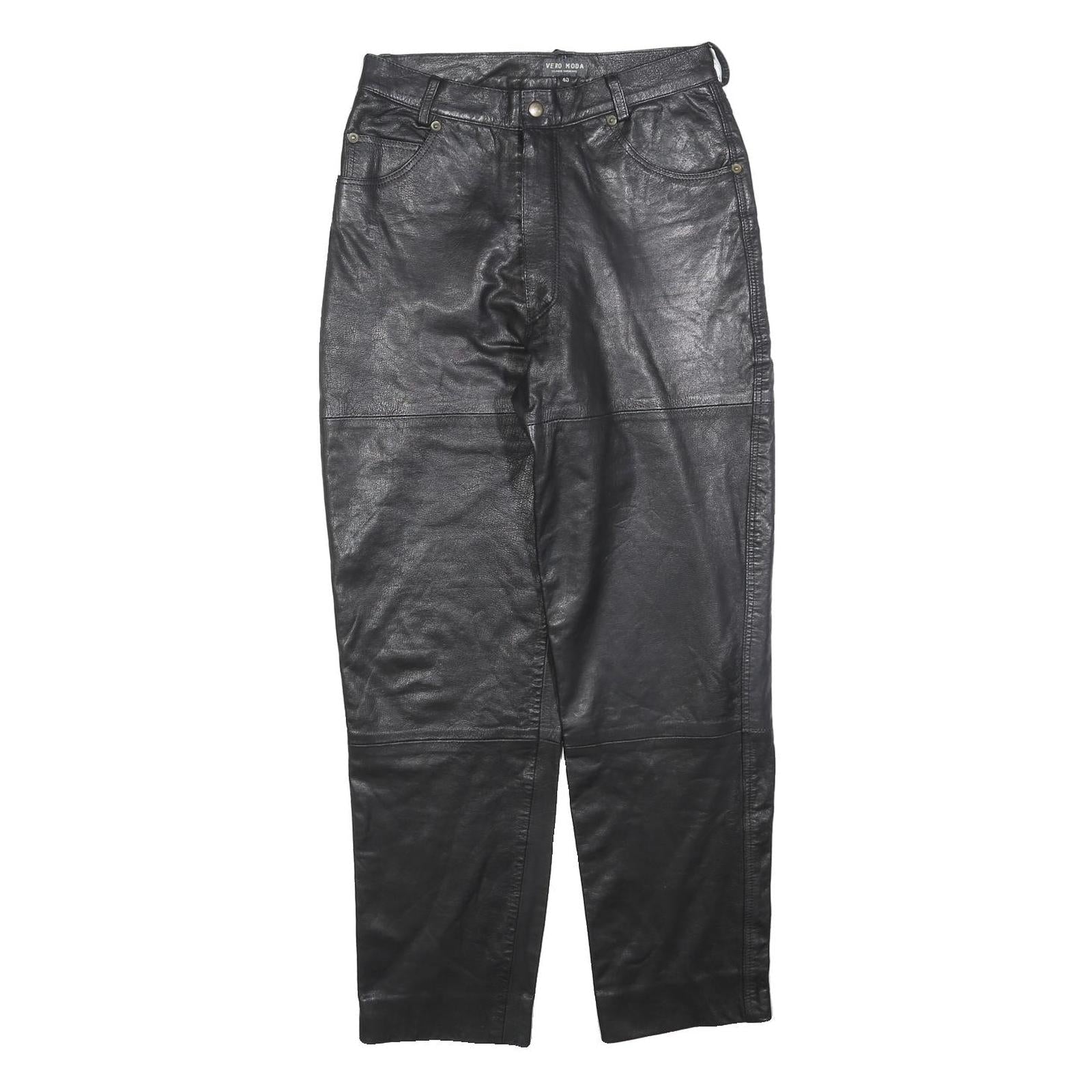 Buy VERO MODA Womens Leather Black Regular Straight Trousers W28 L30 Stylish Zip Refurbished - $32.49 VERO MODA Womens Leather Black Regular Straight Trousers W28 L30 Stylish Zip Refurbished - N/A refurbished available on Cerqular