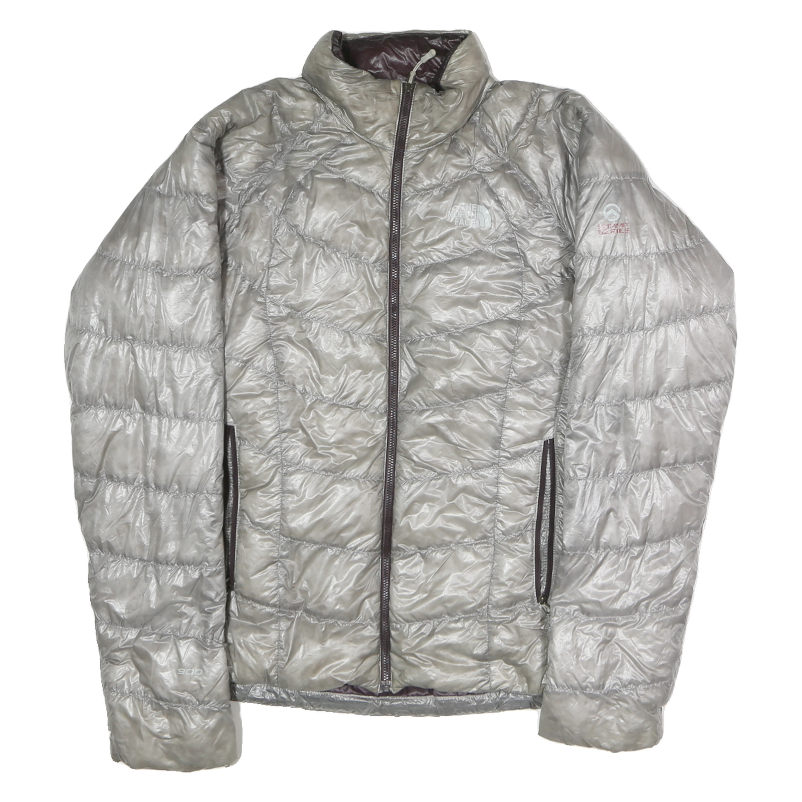 THE NORTH FACE Womens Grey Quilted Jacket M Polyester Lightweight Outdoor Zip Refurbished - N/A refurbished available on Cerqular