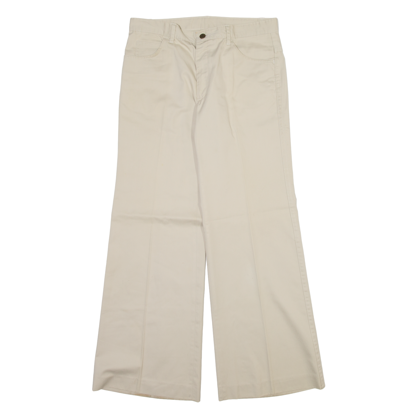 EL PASO Womens Trousers Cream Regular Wide-Leg W30 L30 Refurbished - N/A refurbished available on Cerqular