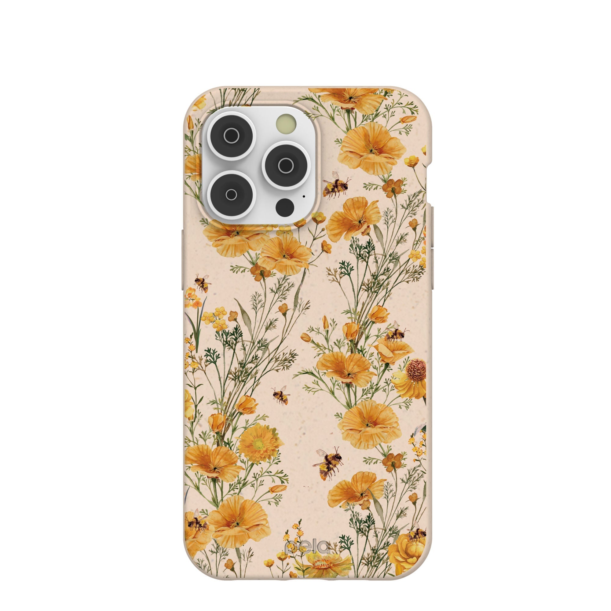 Seashell Vintage Bee iPhone 14 Pro Max Case Refurbished - Pela Case refurbished available on Cerqular