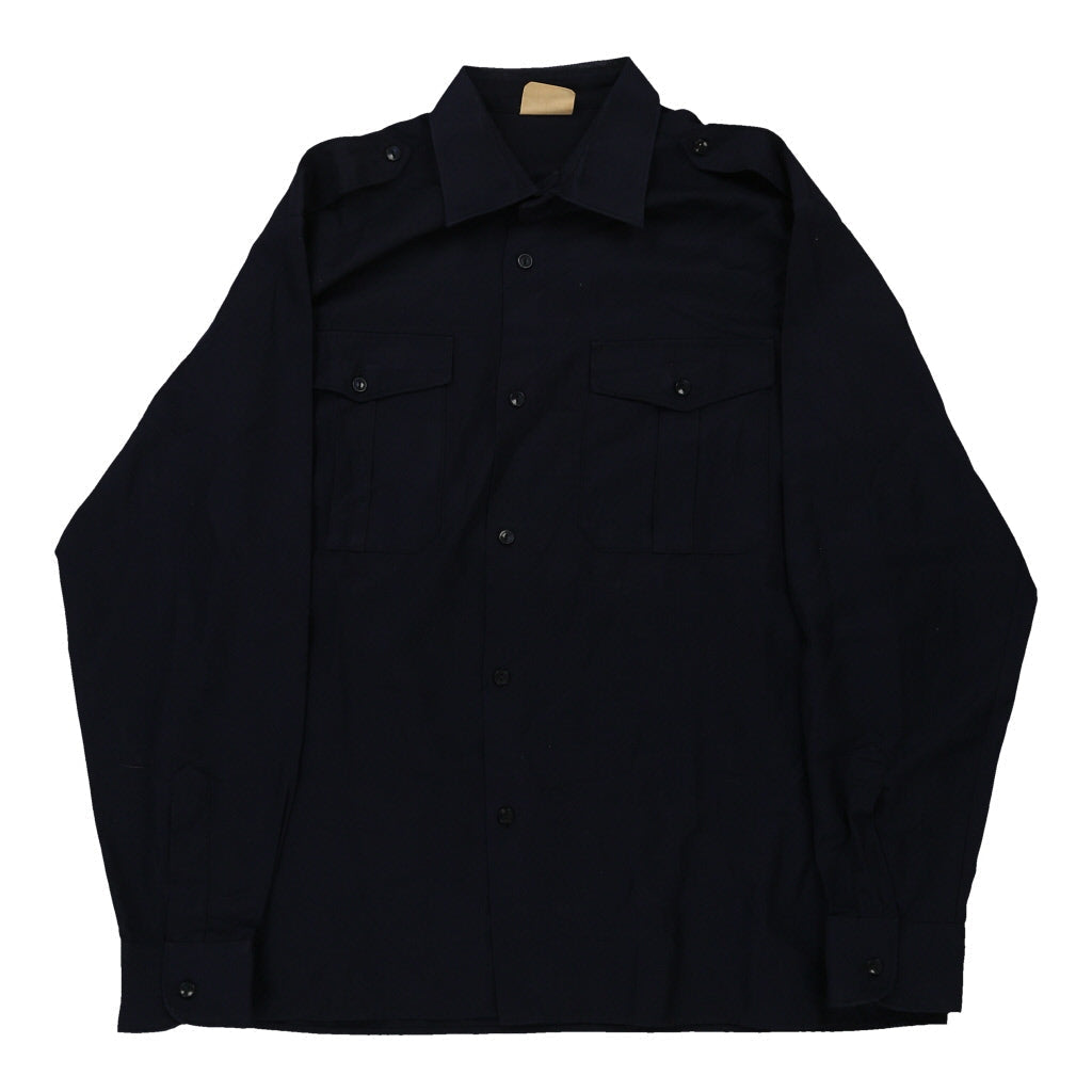 Buy Naval Shirt - Large Navy Cotton | Size: large Refurbished - $13.25 Naval Shirt - Large Navy Cotton | Size: large Refurbished - Thrifted (note: this is a term often used to describe second- refurbished available on Cerqular