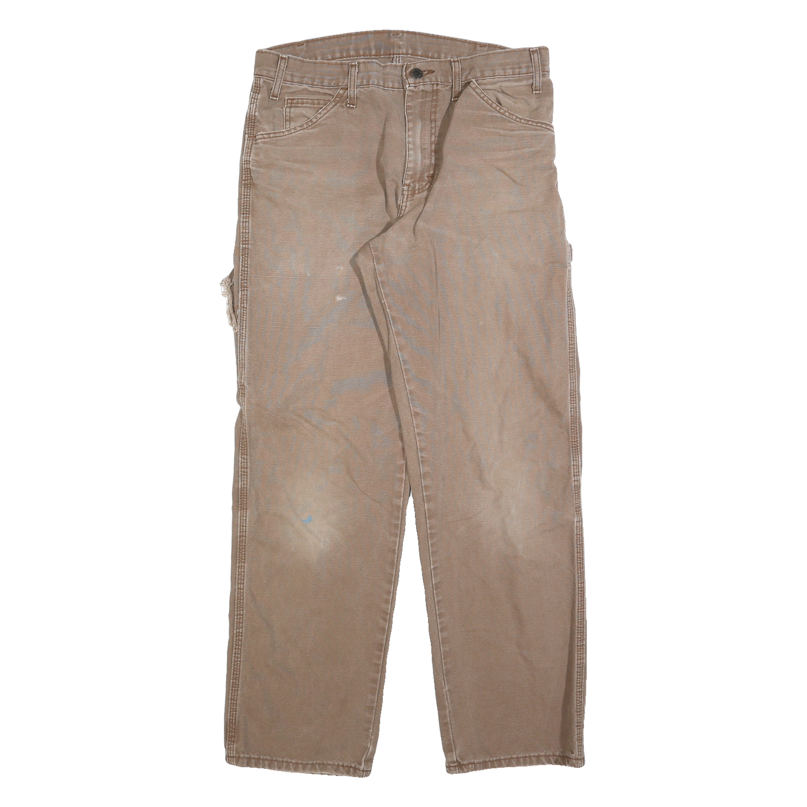 DICKIES Mens Regular Fit Workwear Beige Denim Jeans W32 L30 Durable Cotton Blend Refurbished - N/A refurbished available on Cerqular